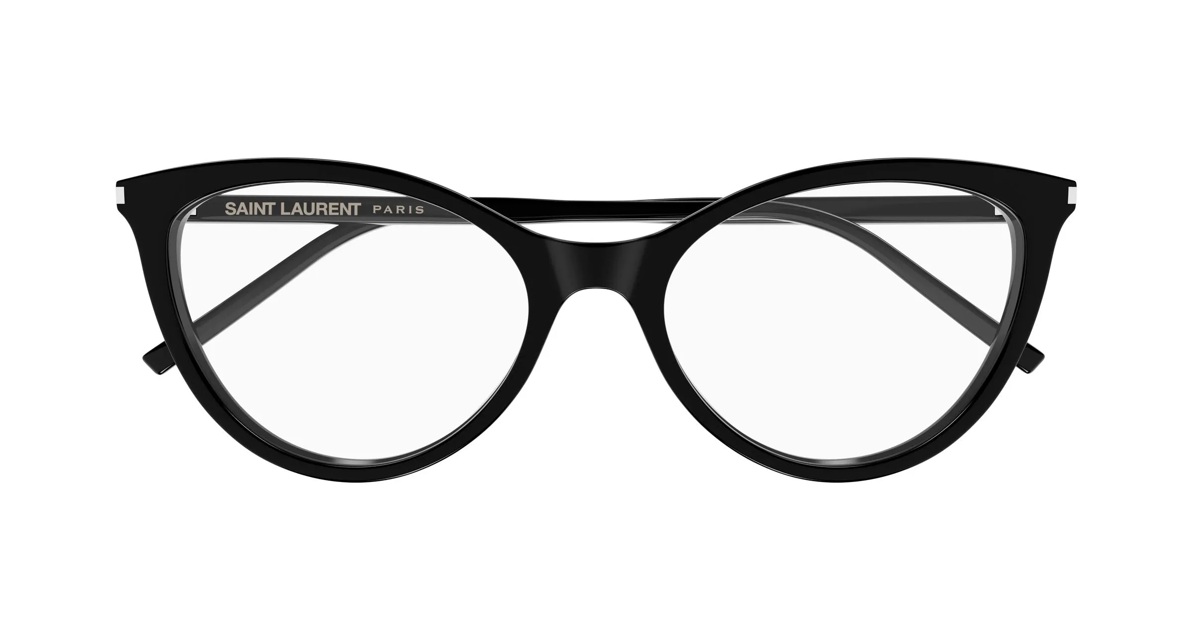 SAINT LAURENT SL 833 001 Montature da vista Acetato Nero Trasparente Cat Eye ["Antiriflesso"] - immagine 2