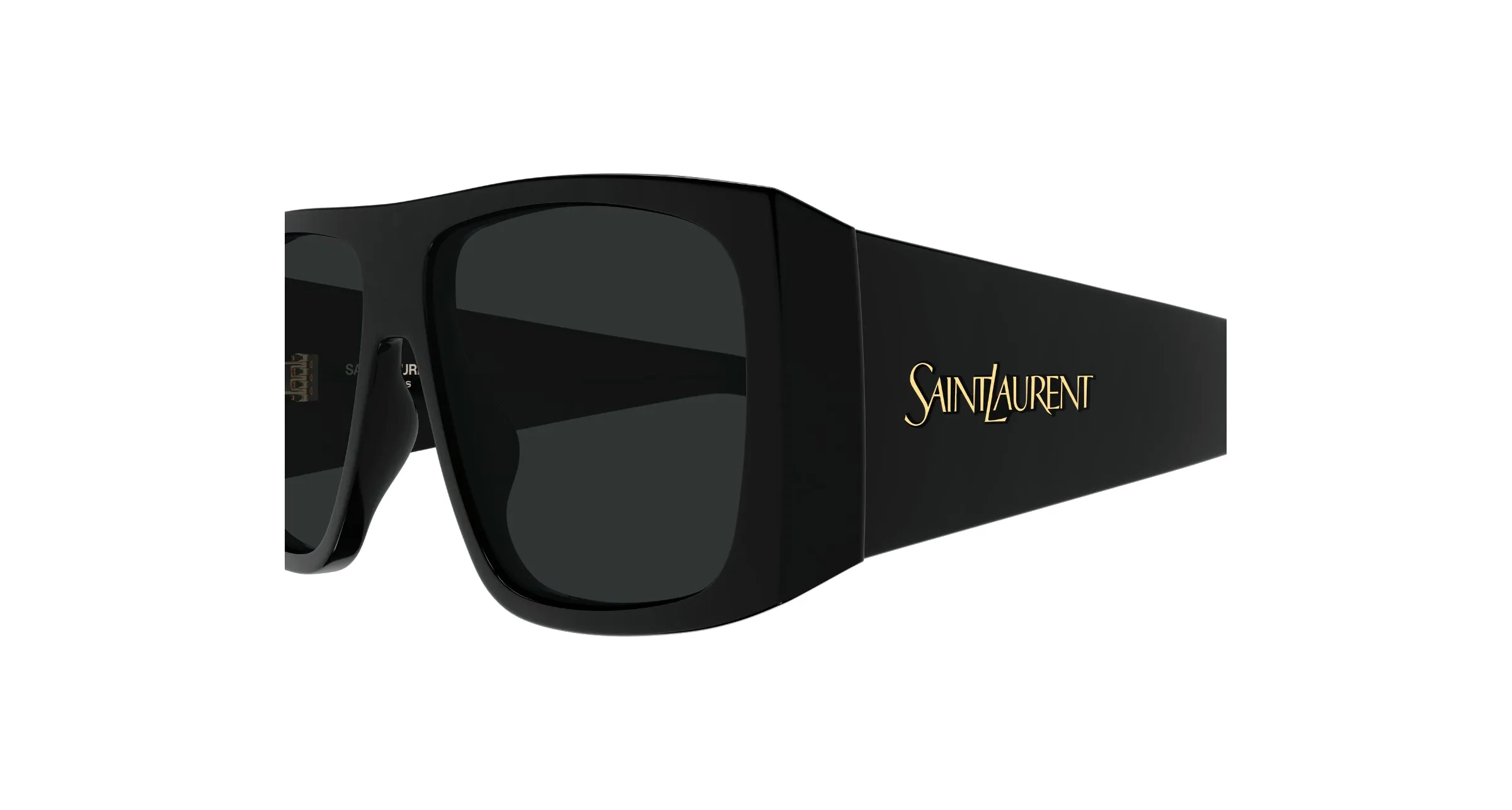 SAINT LAURENT SL 832/F 001 Occhiali da sole Acetato Nero Nero Squadrata - immagine 3