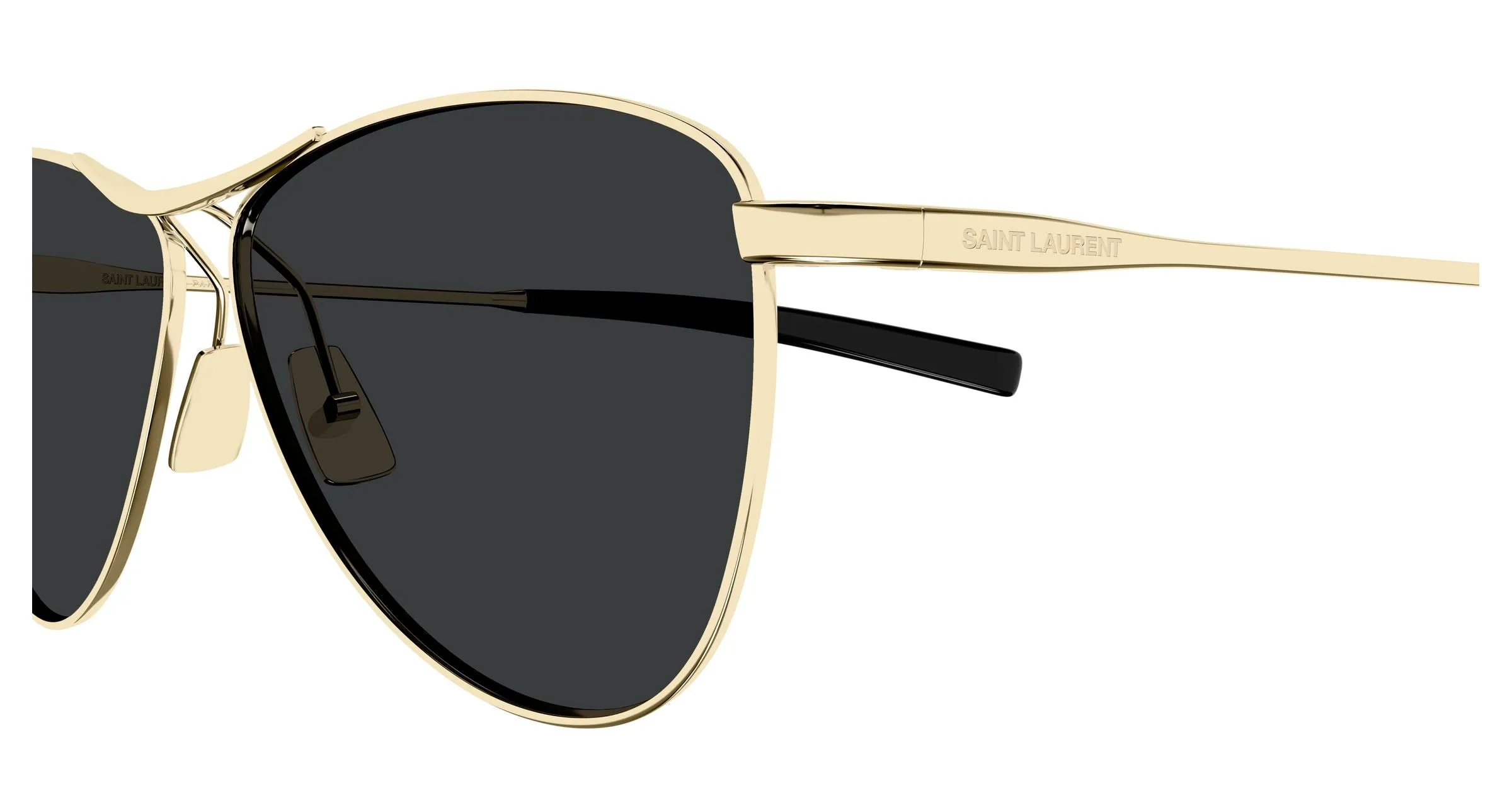 SAINT LAURENT SL 831 VESPER 003 Occhiali da sole Metallo Oro Nero Pilot - immagine 3