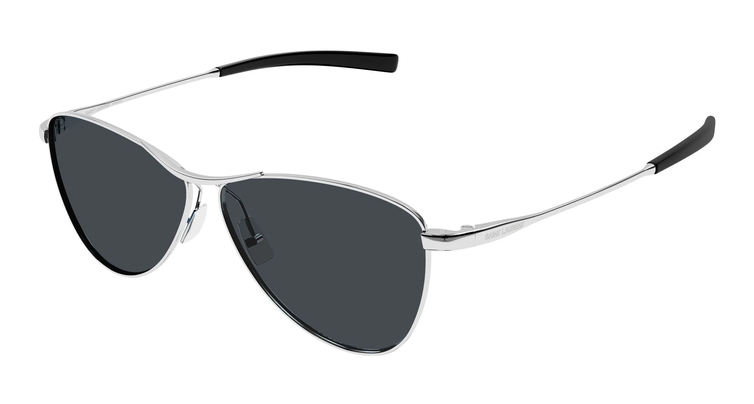SAINT LAURENT SL 831 VESPER 002 Occhiali da sole Metallo Argento Grigio Pilot - immagine 1
