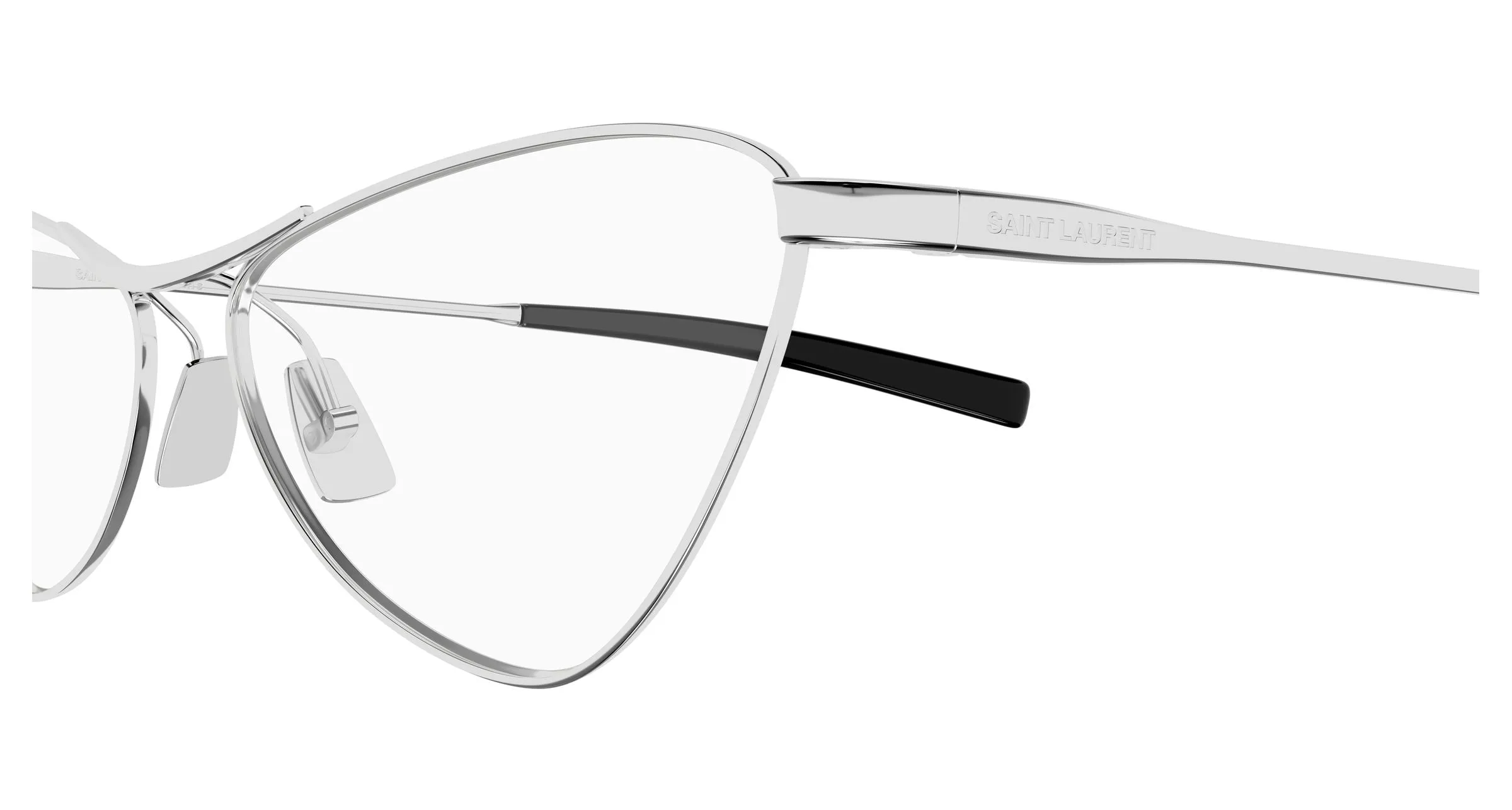 SAINT LAURENT SL 830 OPT 003 Montature da vista Metallo Argento Trasparente Cat Eye ["Antiriflesso"] - immagine 3