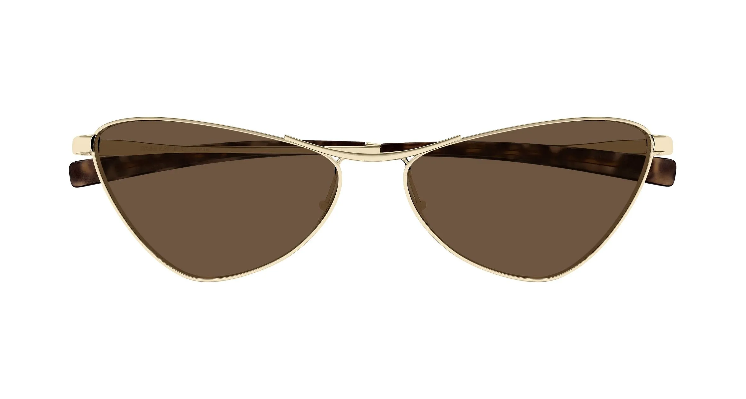 SAINT LAURENT SL 830 004 Occhiali da sole Metallo Oro Marrone Cat Eye - immagine 2