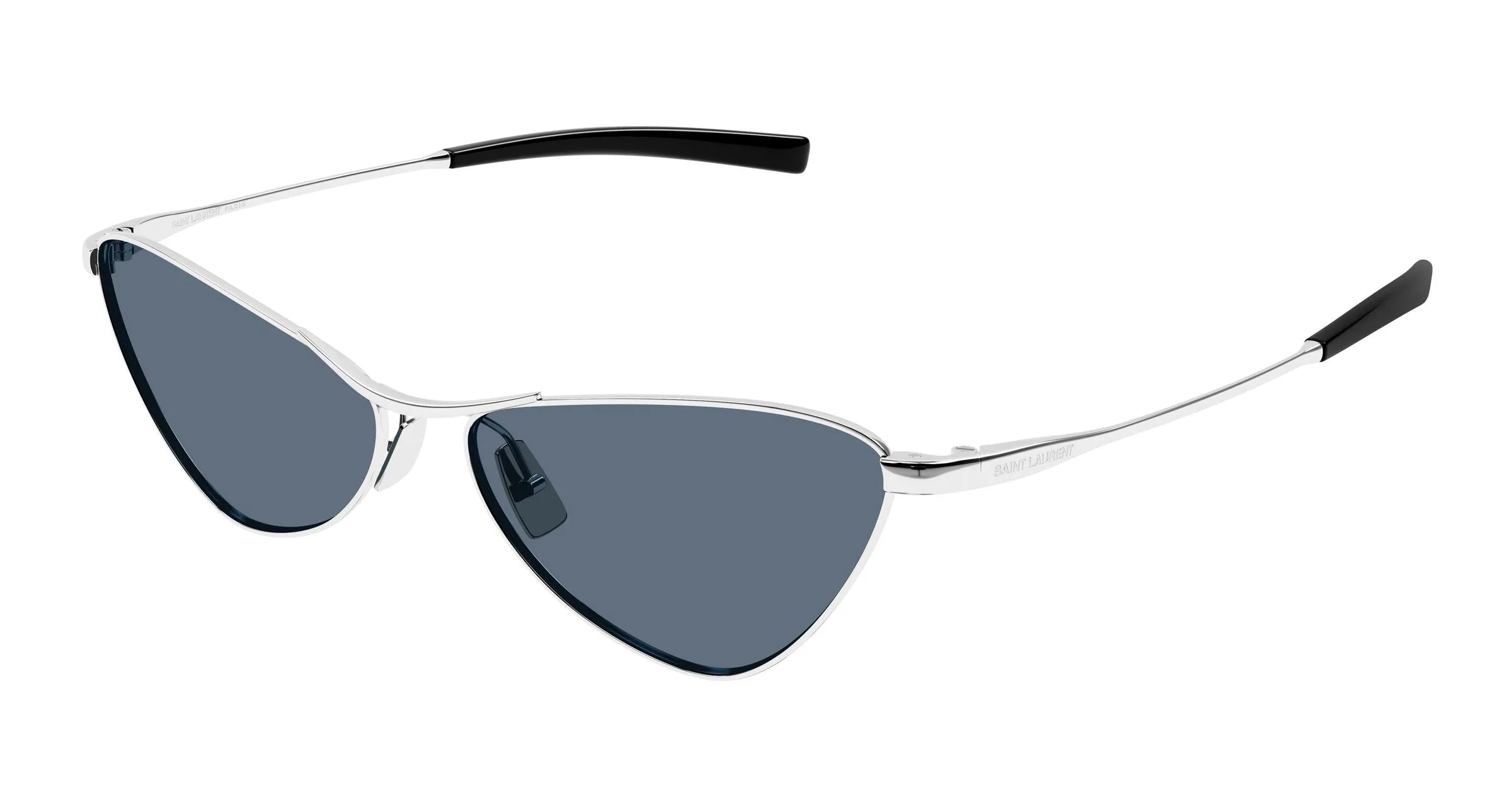 SAINT LAURENT SL 830 003 Occhiali da sole Metallo Argento Blu Cat Eye - immagine 1