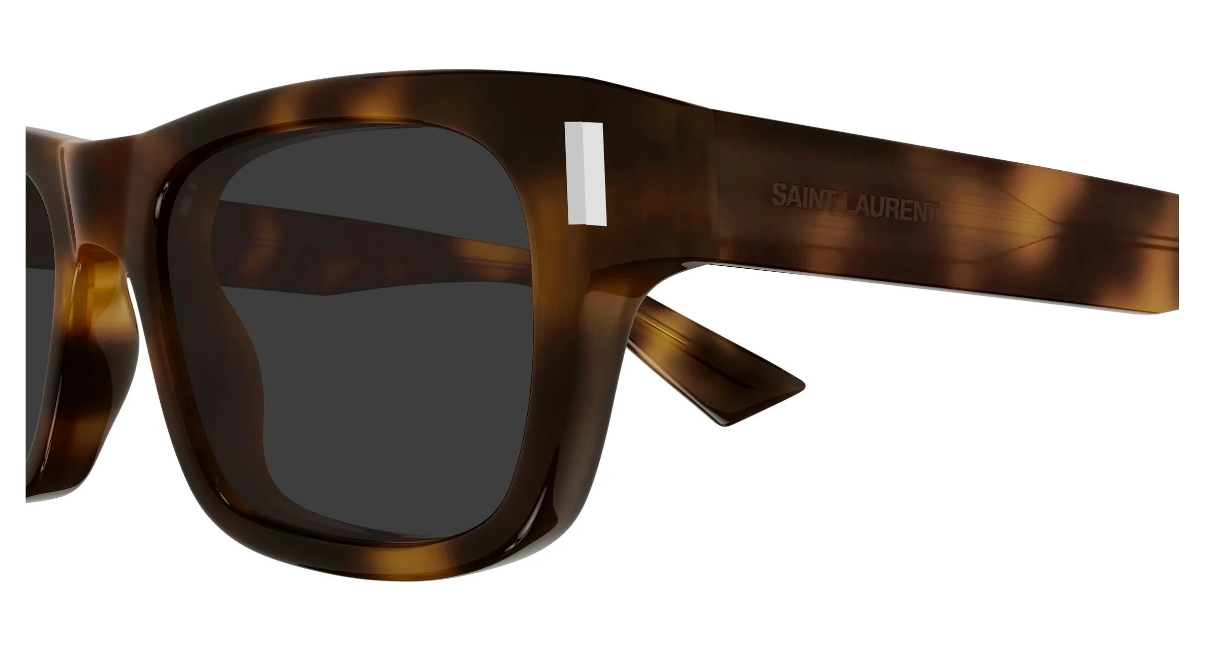 SAINT LAURENT SL 83 002 Occhiali da sole Acetato Havana Grigio Squadrata - immagine 3
