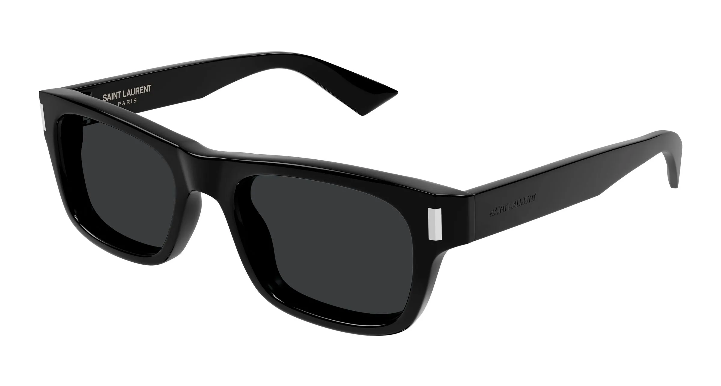 SAINT LAURENT SL 83 001 Occhiali da sole Acetato Nero Nero Squadrata - immagine 1