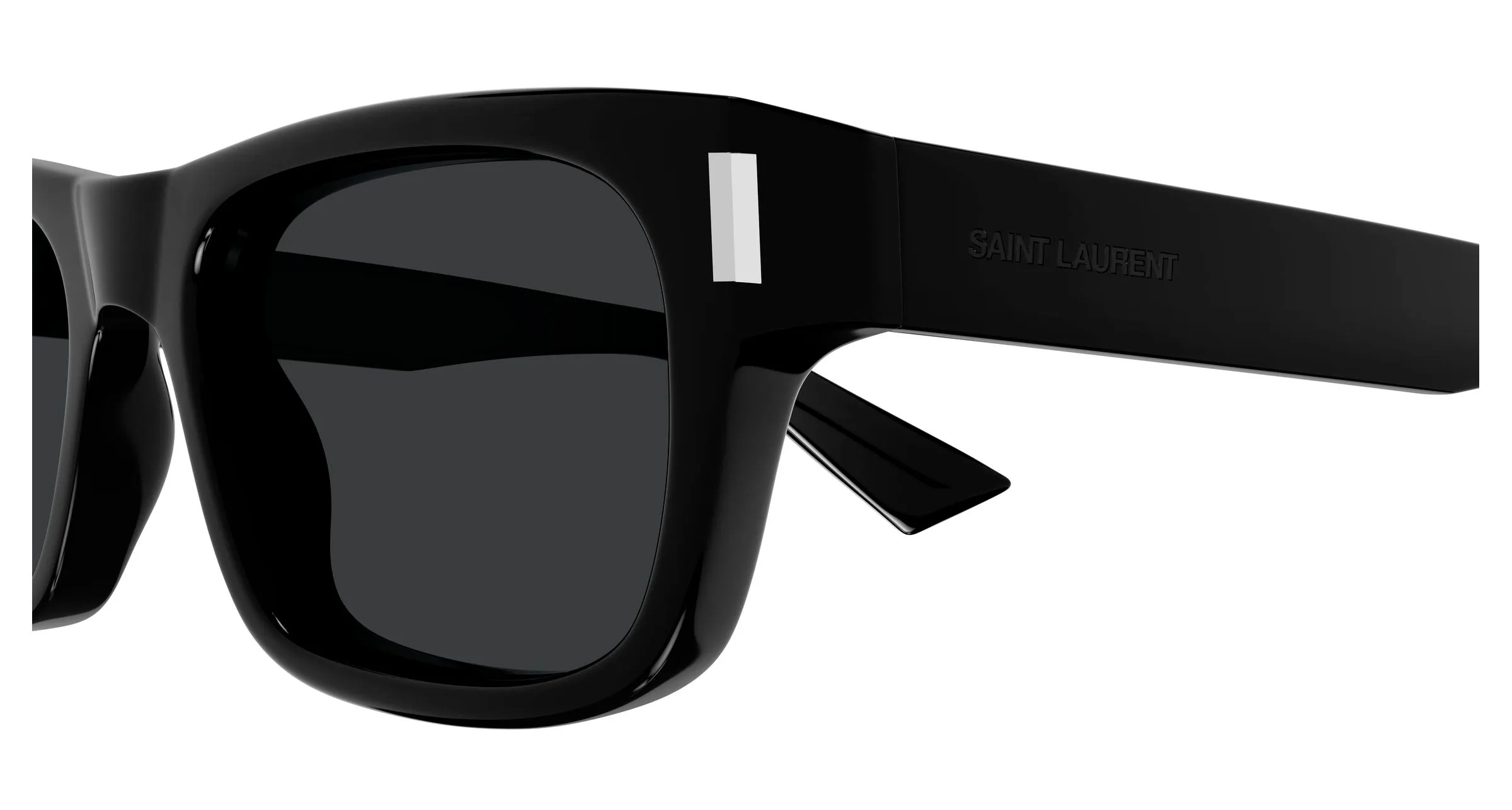 SAINT LAURENT SL 83 001 Occhiali da sole Acetato Nero Nero Squadrata - immagine 3