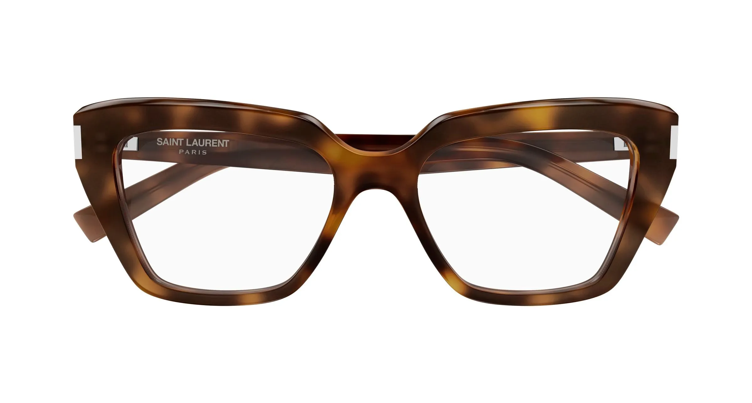 SAINT LAURENT SL 829 003 Montature da vista Acetato Havana Trasparente Cat Eye ["Antiriflesso"] - immagine 2
