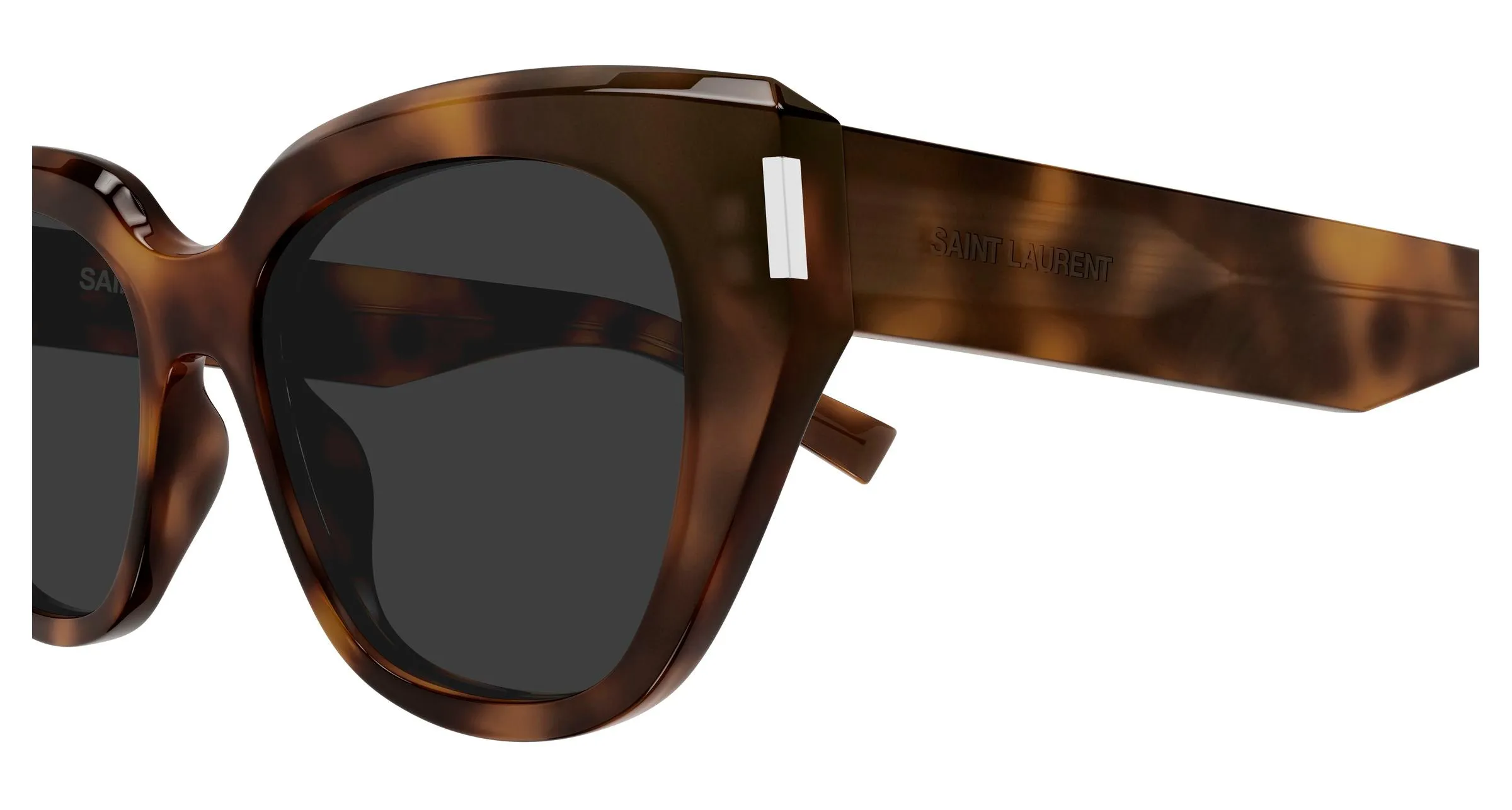 SAINT LAURENT SL 827 002 Occhiali da sole Acetato Havana Grigio Cat Eye - immagine 3