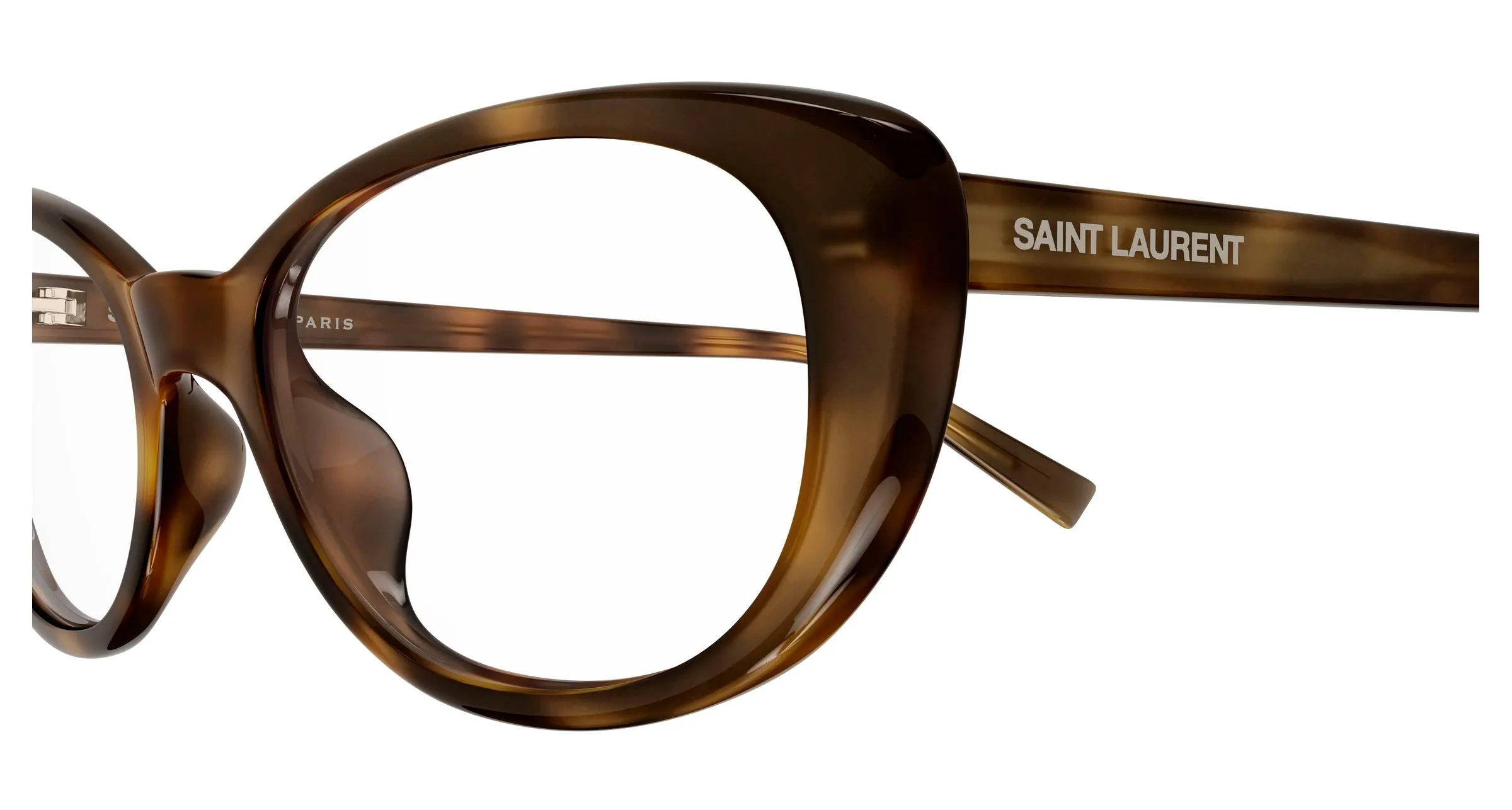 SAINT LAURENT SL 822 OPT 003 Montature da vista Acetato Havana Trasparente Cat Eye ["Antiriflesso"] - immagine 3