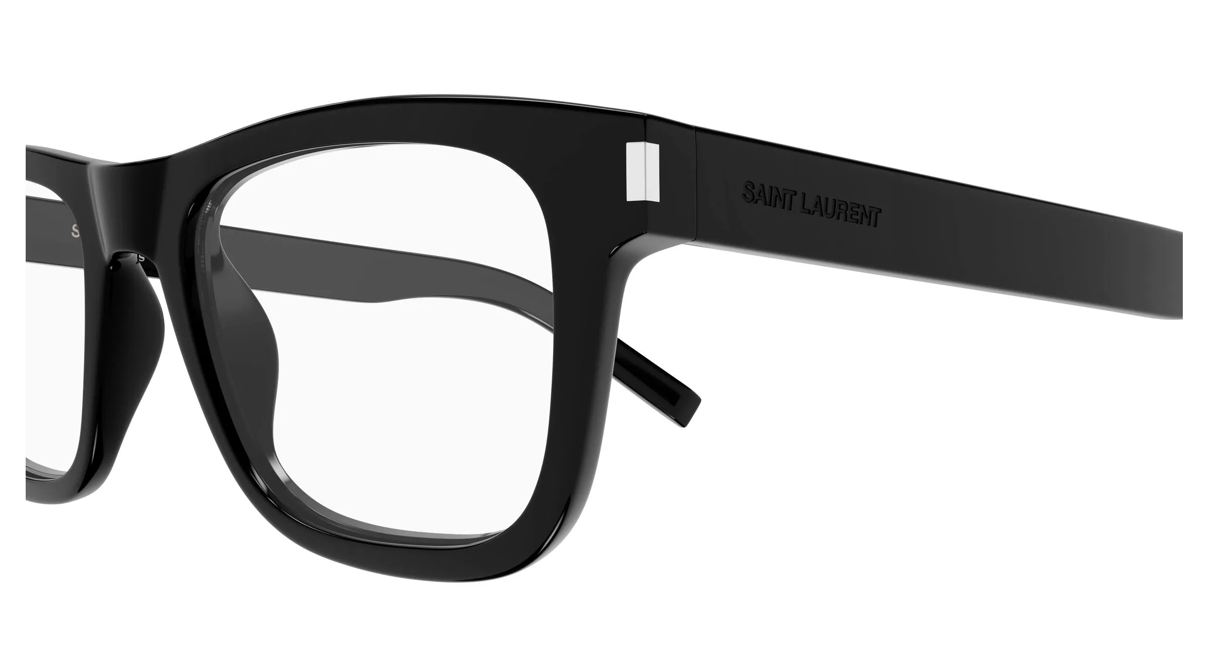 SAINT LAURENT SL 819 OPT 001 Montature da vista Acetato Nero Trasparente Squadrata - immagine 3