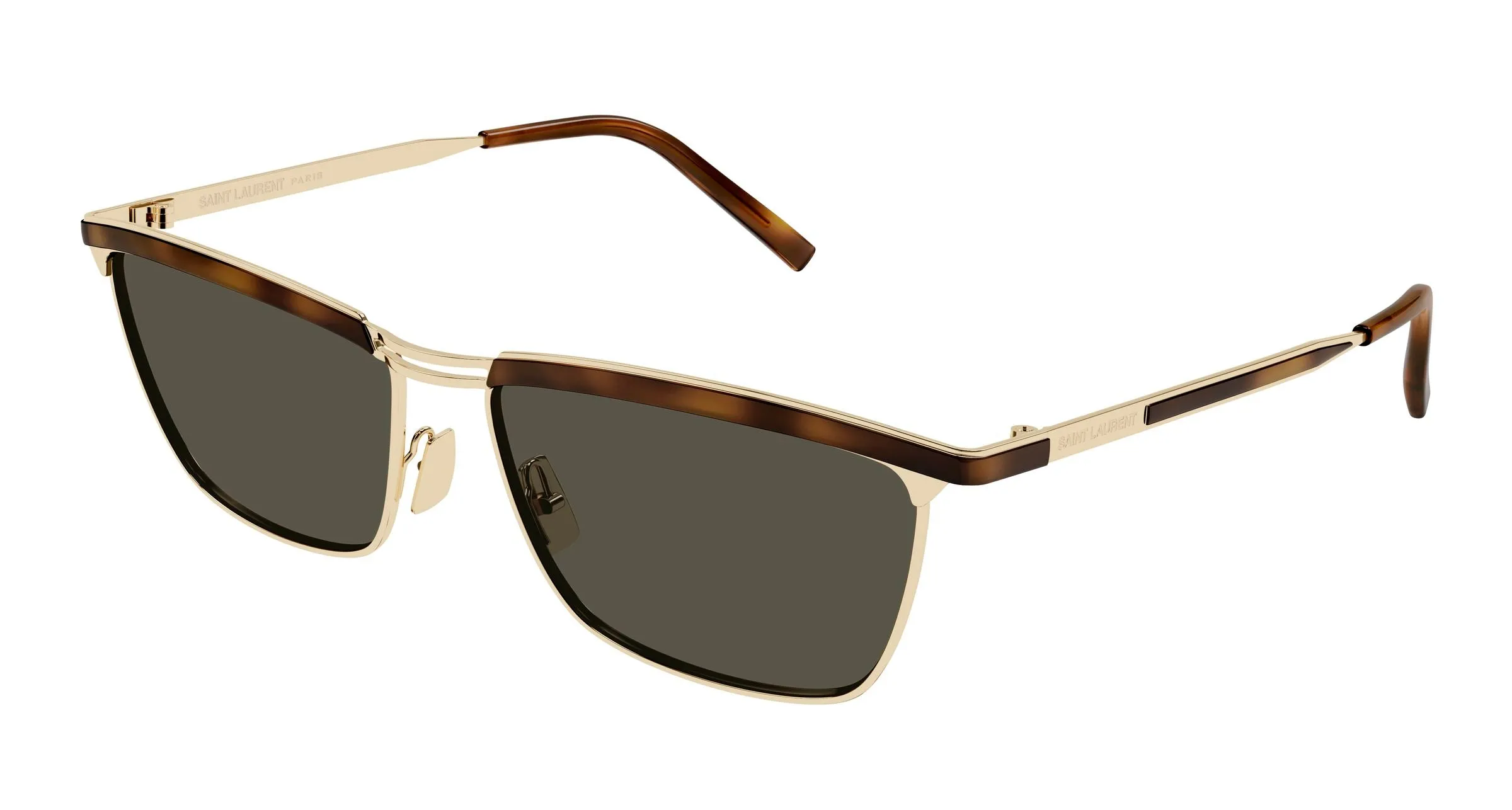 SAINT LAURENT SL 795 JOE 001 Occhiali da sole Metallo Oro Grigio Squadrata - immagine 1