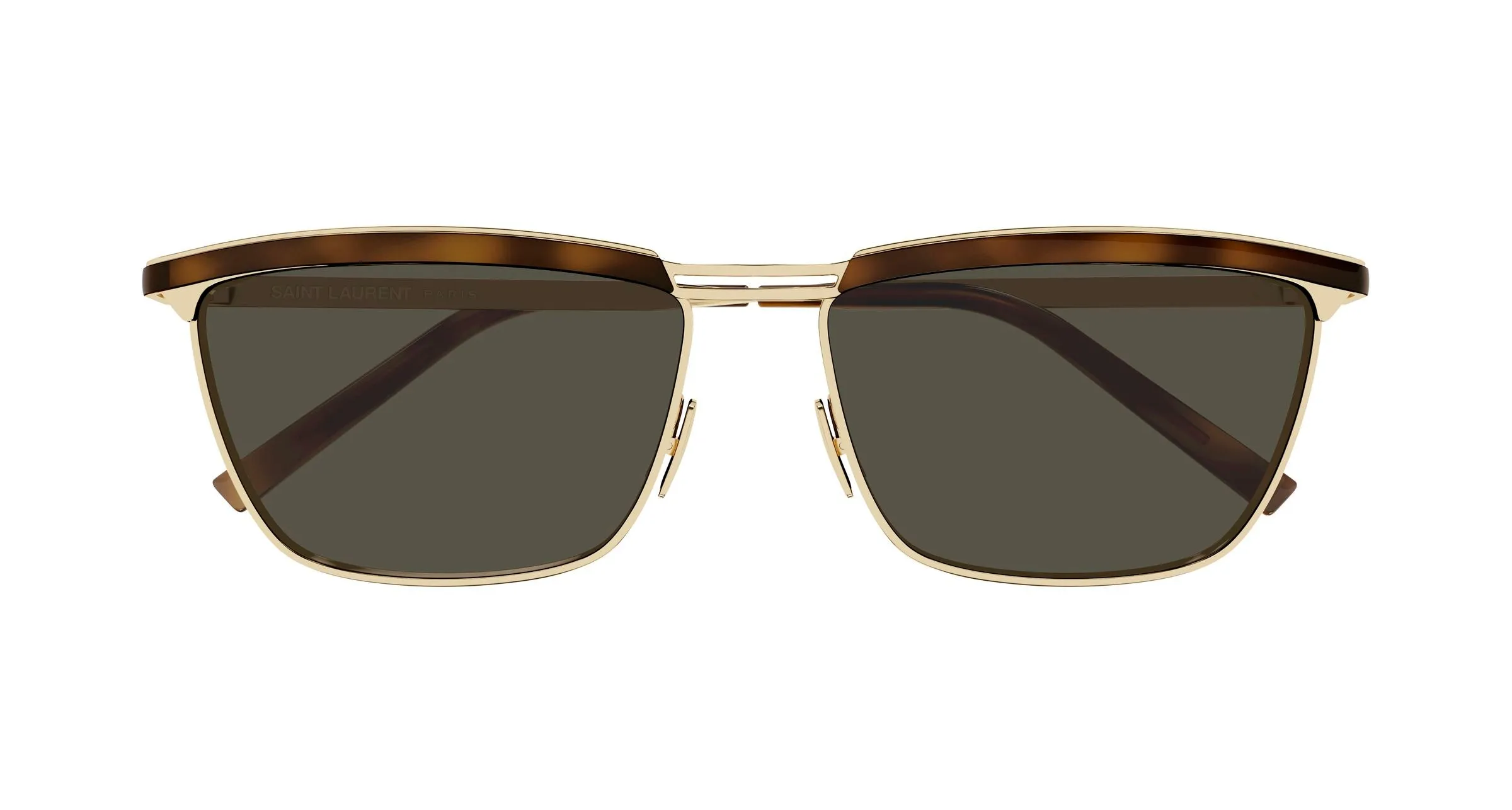 SAINT LAURENT SL 795 JOE 001 Occhiali da sole Metallo Oro Grigio Squadrata - immagine 2