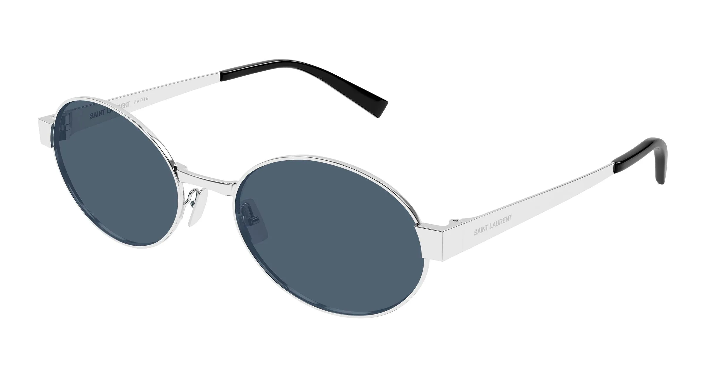 SAINT LAURENT SL 692 006 Occhiali da sole Metallo Argento Blu Rotonda - immagine 1