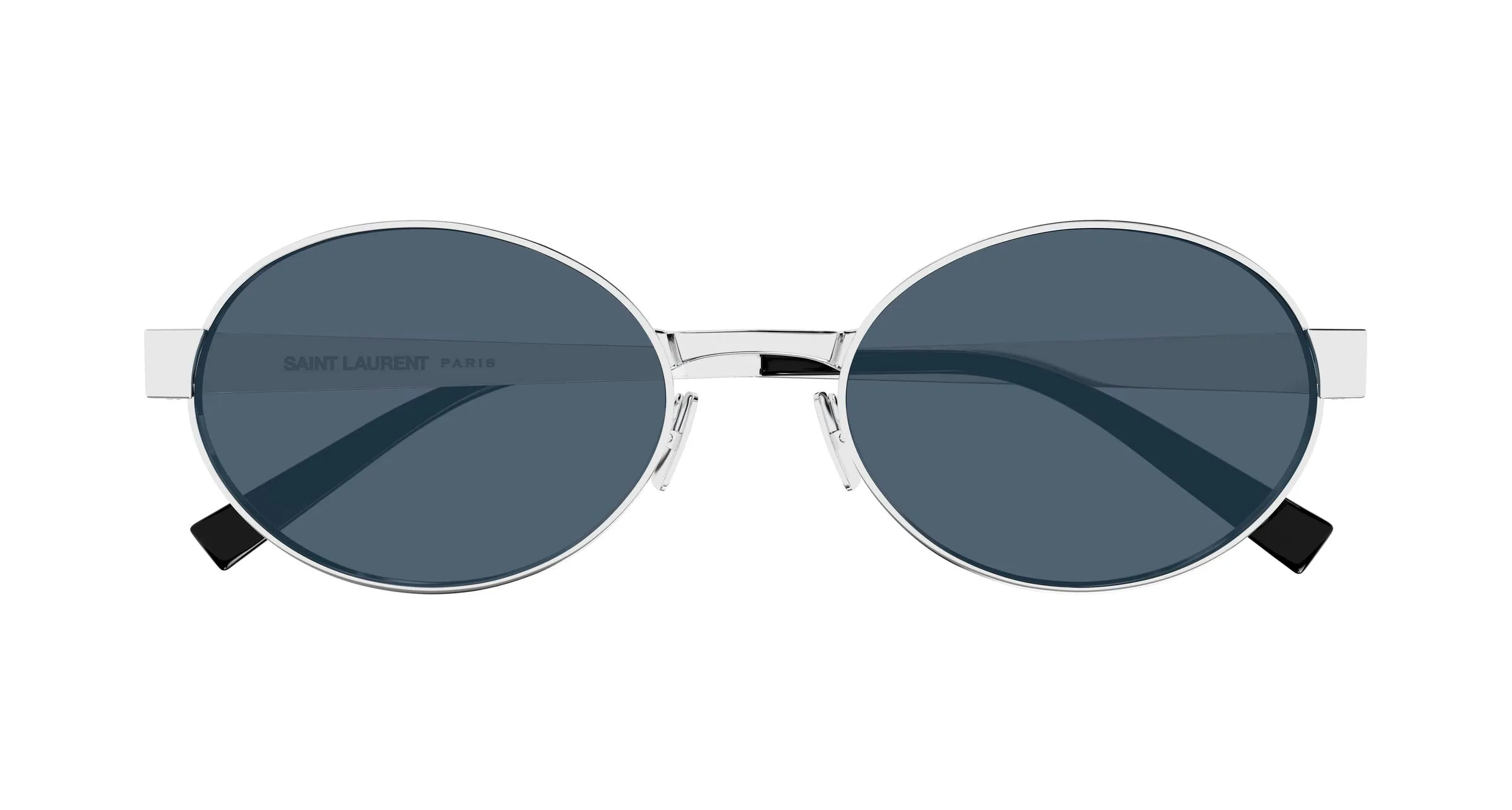 SAINT LAURENT SL 692 006 Occhiali da sole Metallo Argento Blu Rotonda - immagine 2