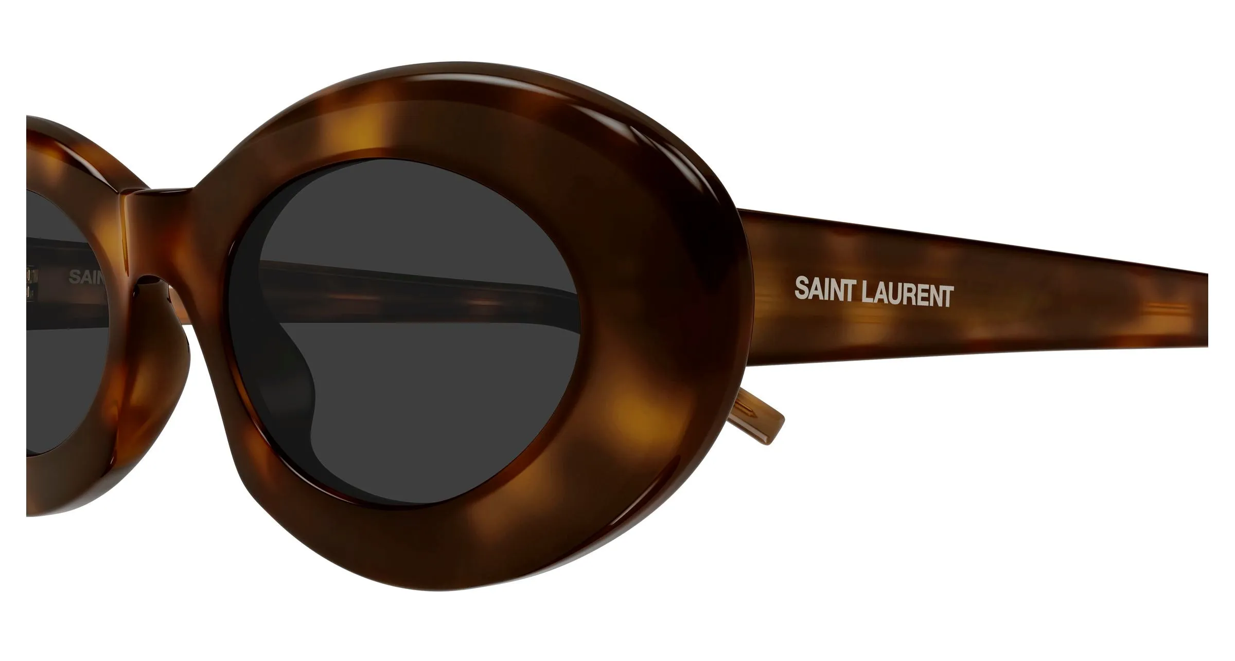SAINT LAURENT SL 594 009 Occhiali da sole Acetato Havana Grigio Rotonda - immagine 3