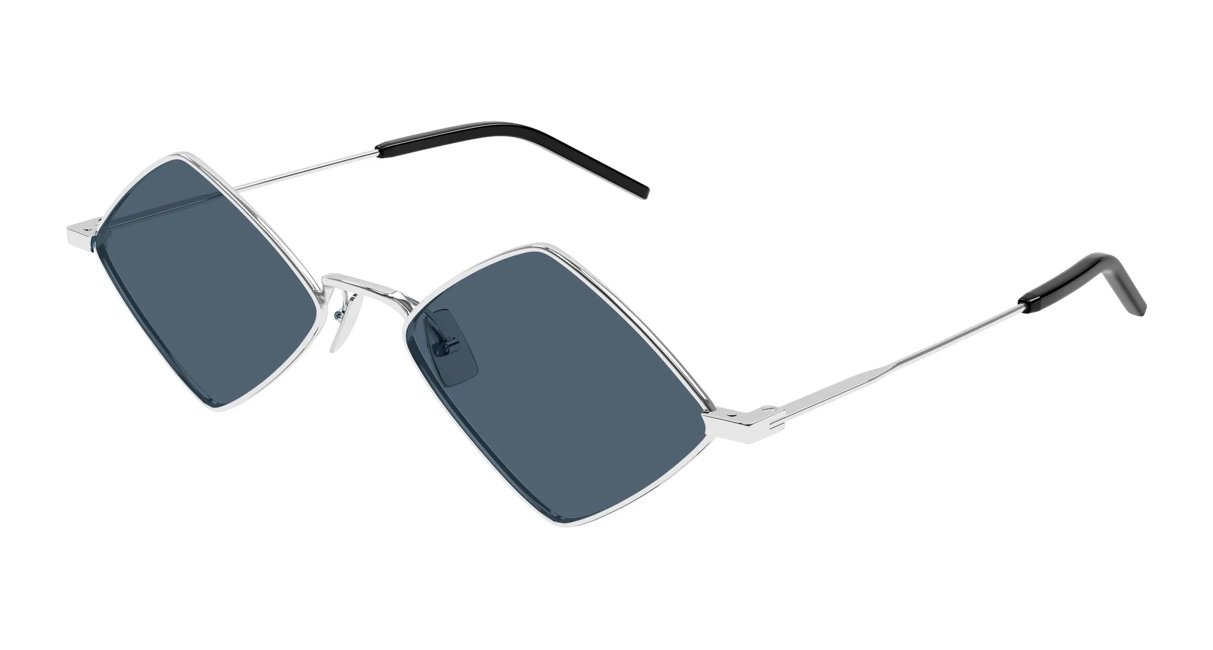 SAINT LAURENT SL 302 LISA 012 Occhiali da sole Metallo Argento Blu Geometrica - immagine 1