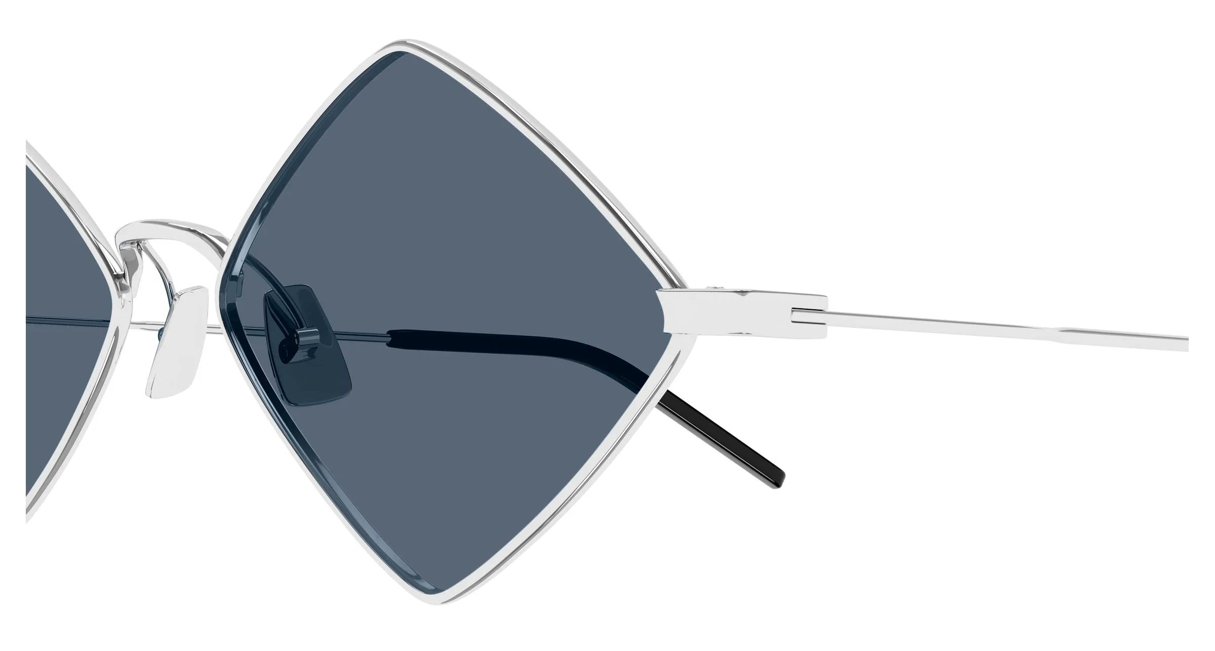 SAINT LAURENT SL 302 LISA 012 Occhiali da sole Metallo Argento Blu Geometrica - immagine 3