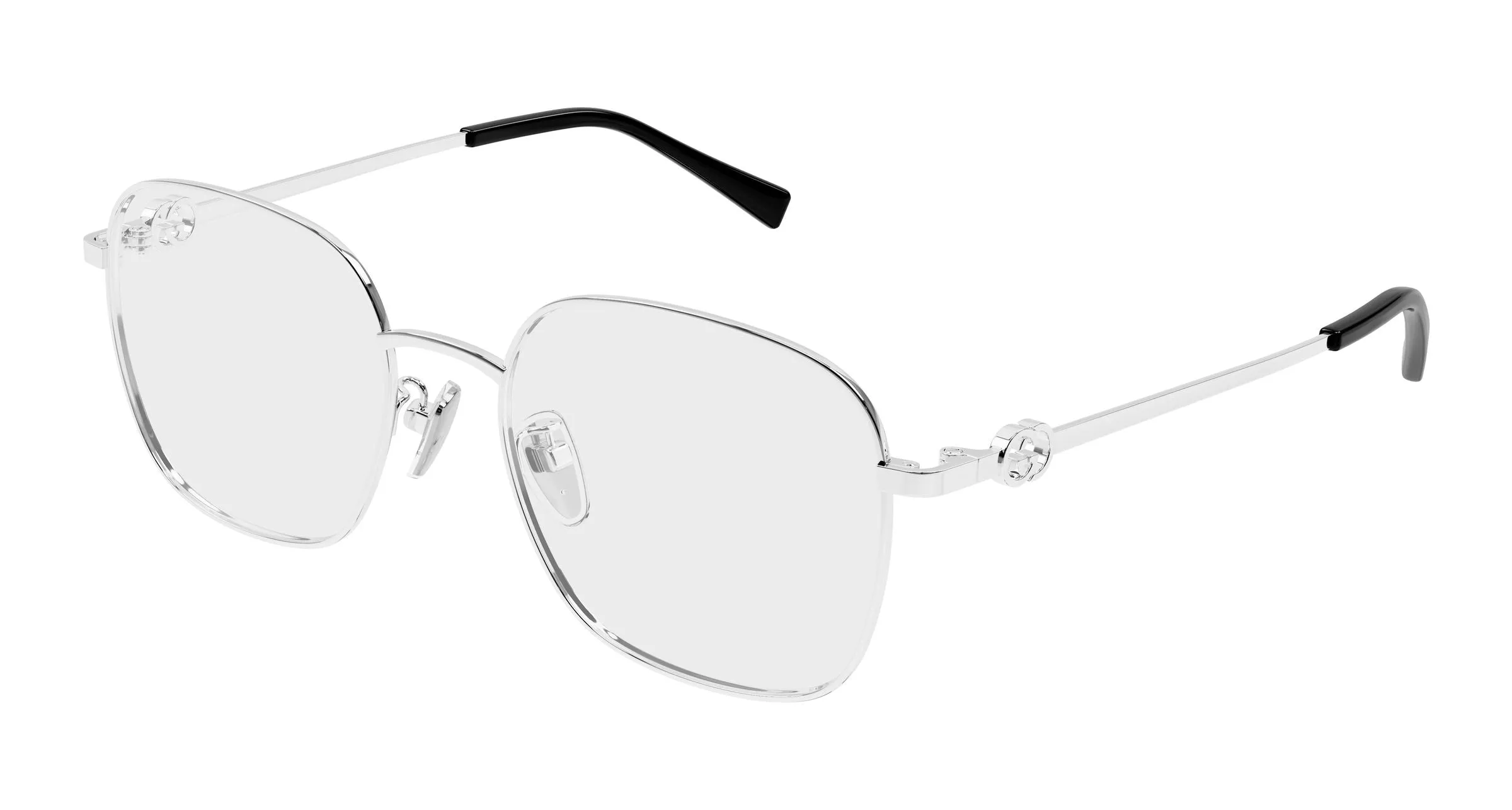 Gucci GG2006OA 002 Montature da vista Metallo Argento Trasparente Rotonda - immagine 1