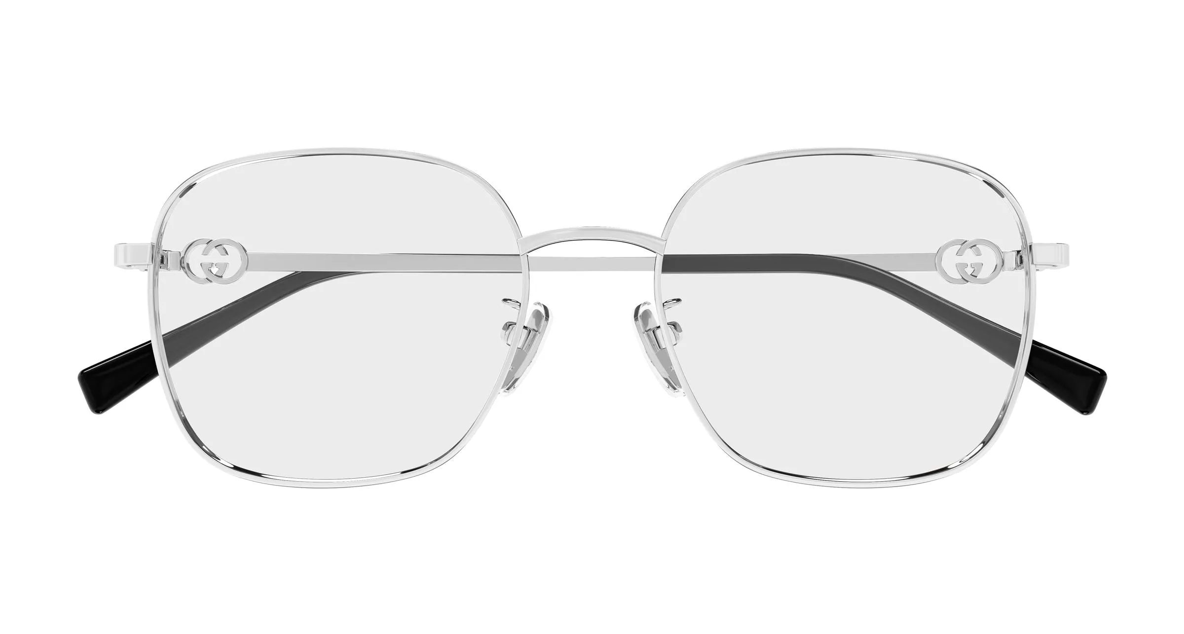 Gucci GG2006OA 002 Montature da vista Metallo Argento Trasparente Rotonda - immagine 2