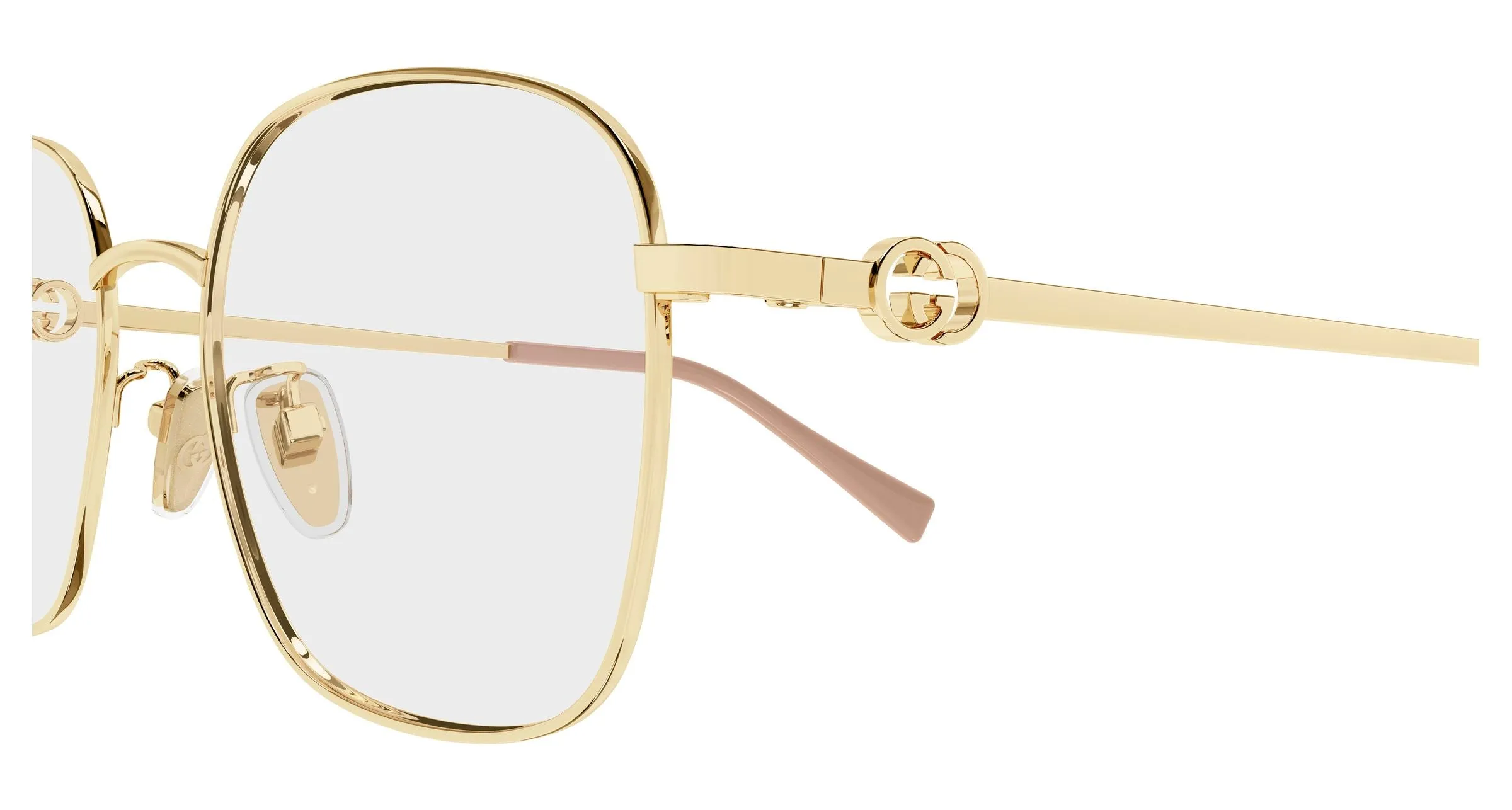 Gucci GG2006OA 001 Montature da vista Metallo Oro Trasparente Rotonda - immagine 3