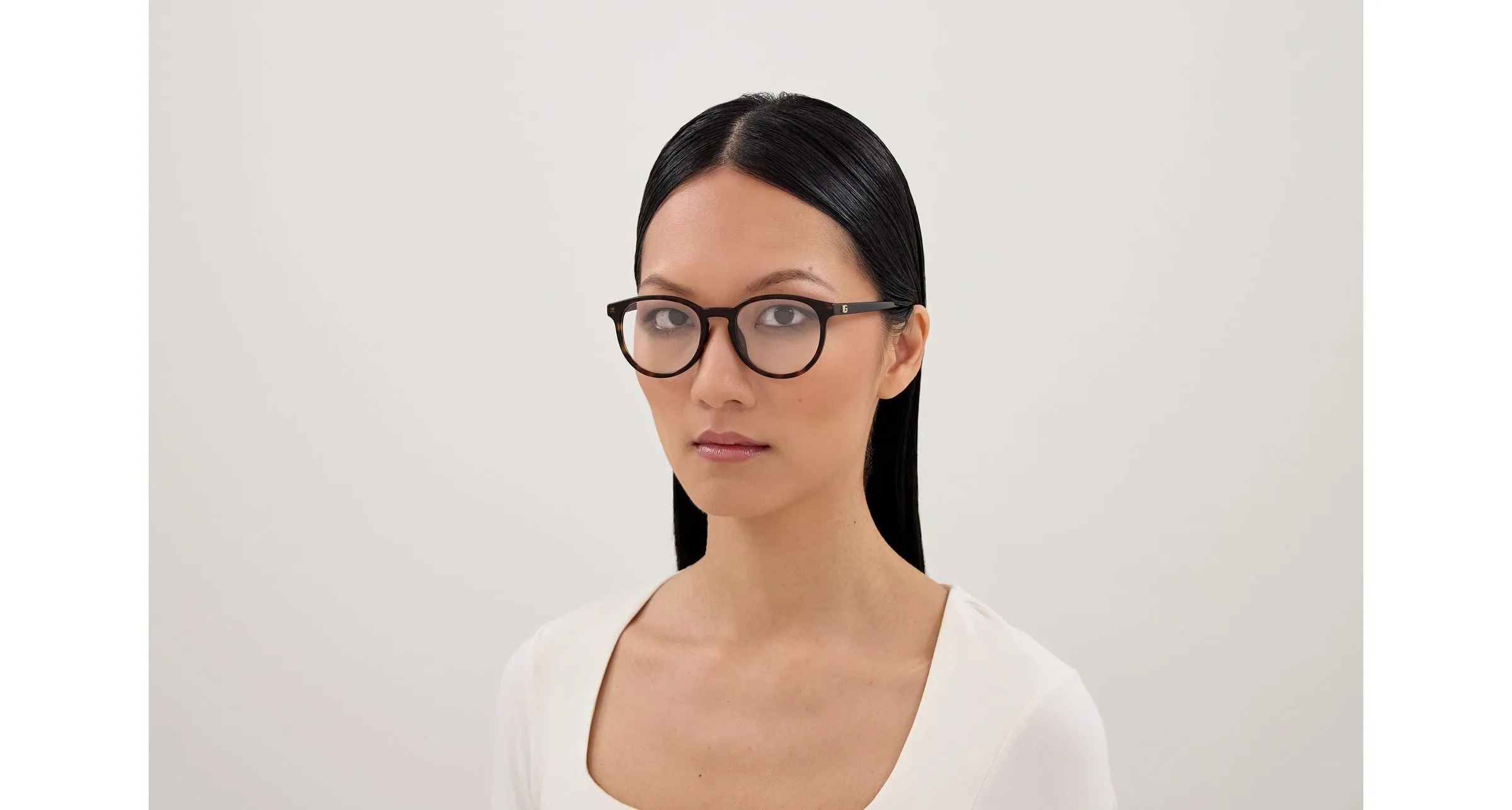 Gucci GG2005OA 002 Montature da vista Acetato Havana Trasparente Rotonda - immagine 4