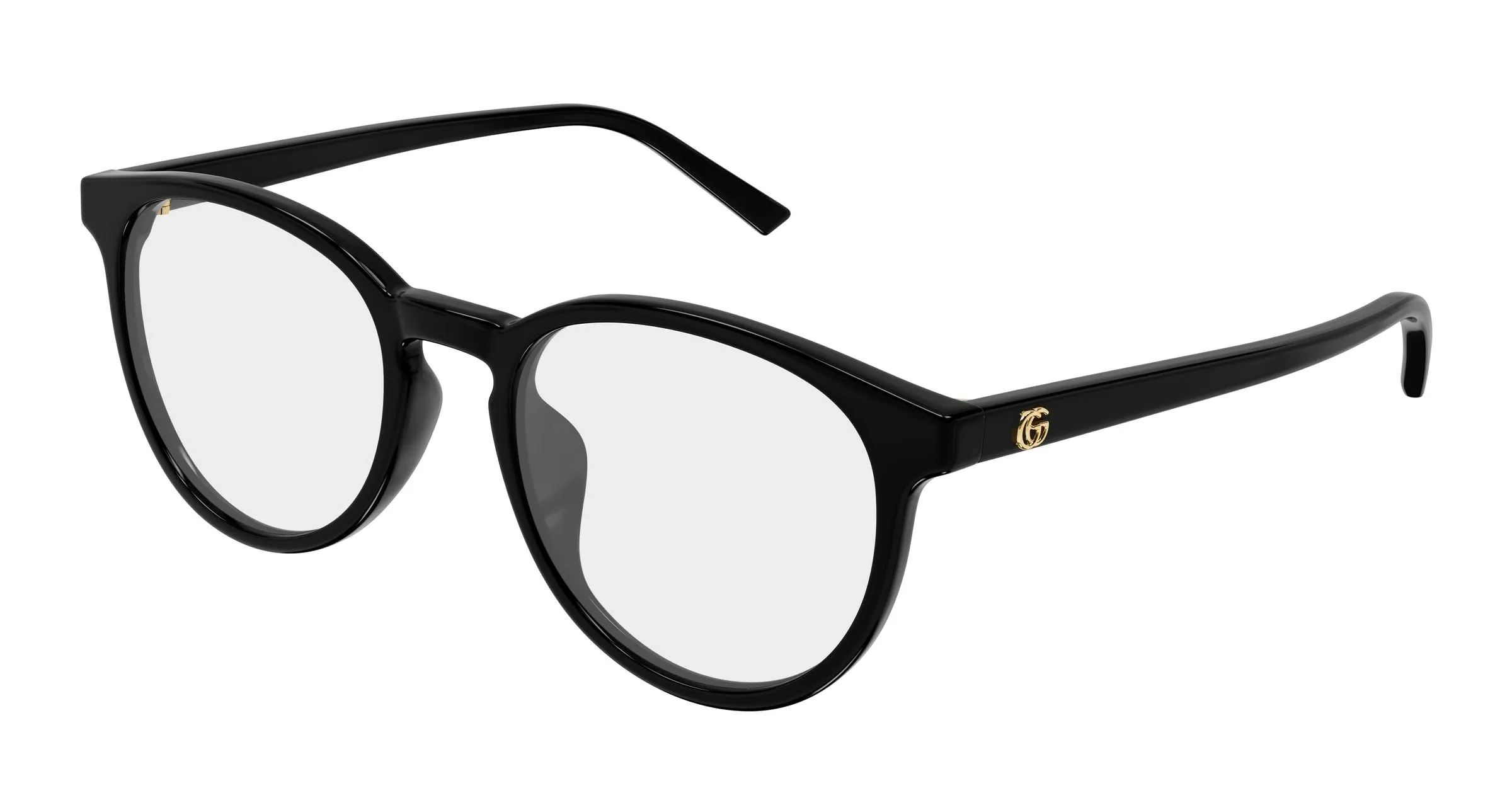 Gucci GG2005OA 001 Montature da vista Acetato Nero Trasparente Rotonda - immagine 1