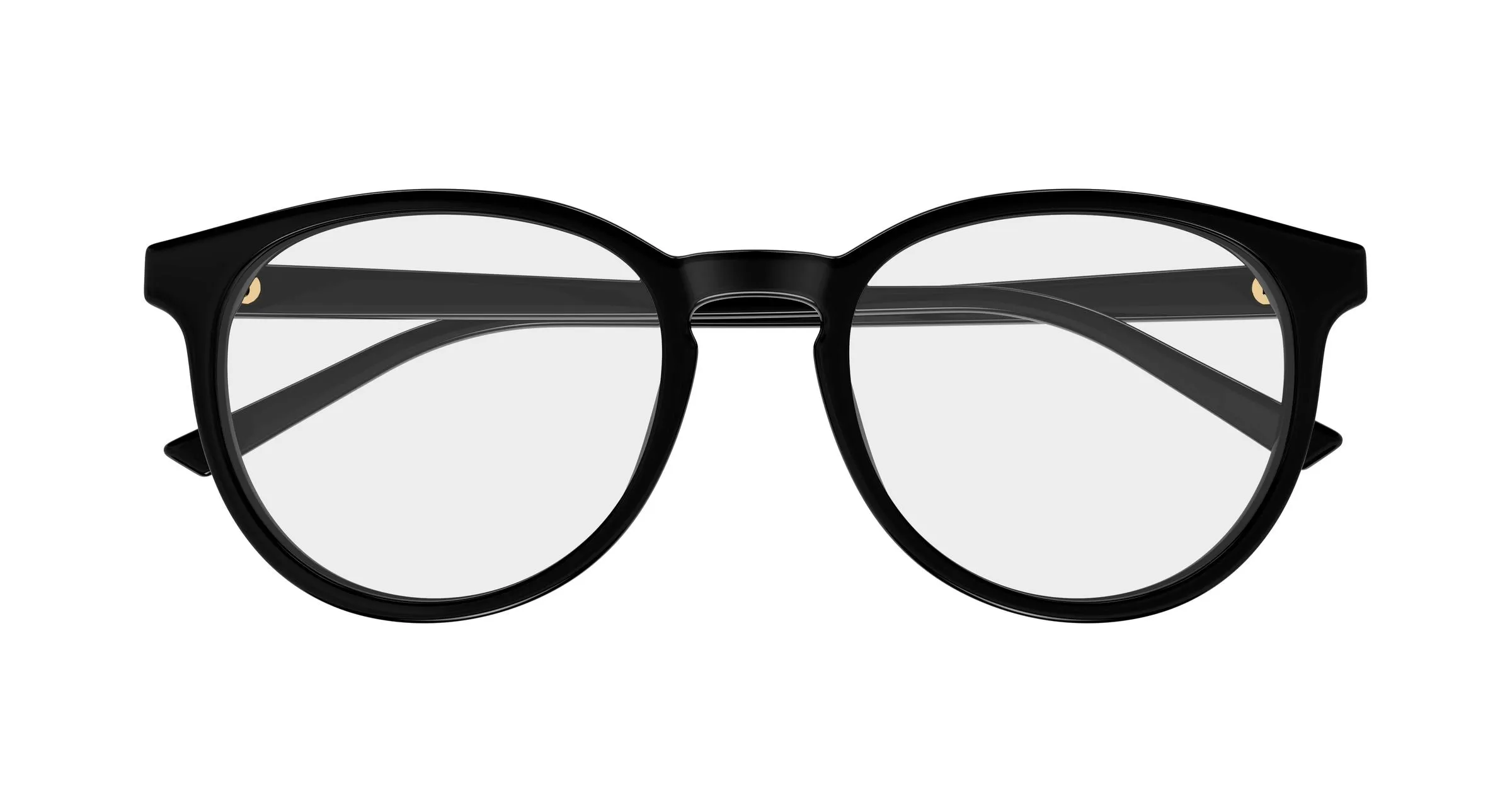 Gucci GG2005OA 001 Montature da vista Acetato Nero Trasparente Rotonda - immagine 2