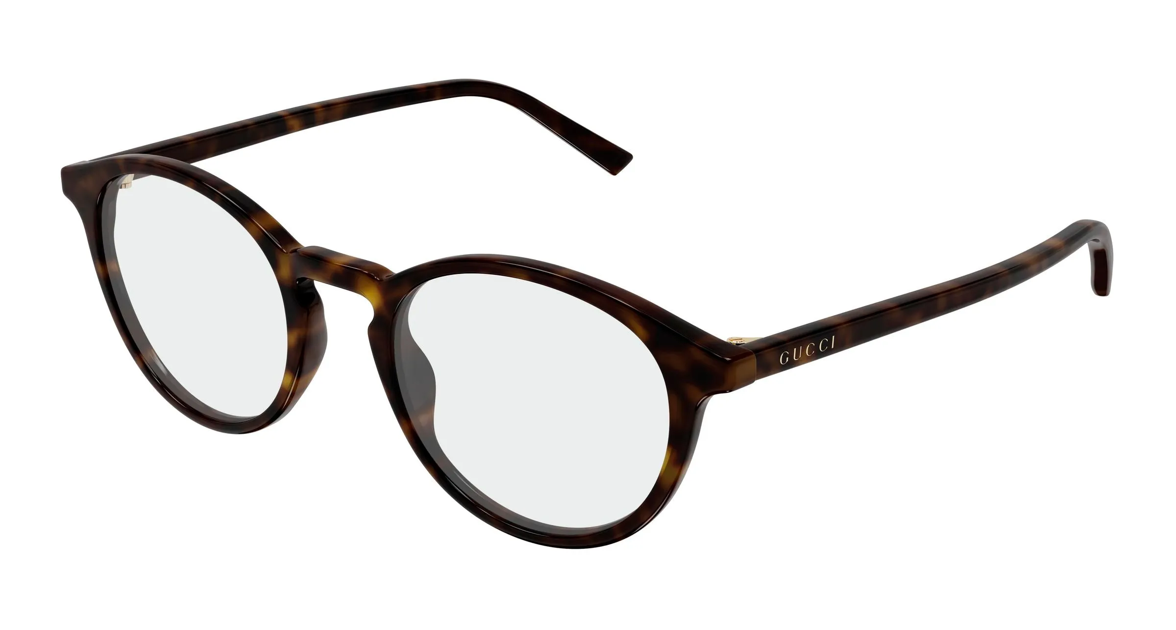 Gucci GG1998O 002 Montature da vista Acetato Havana Trasparente Rotonda - immagine 1