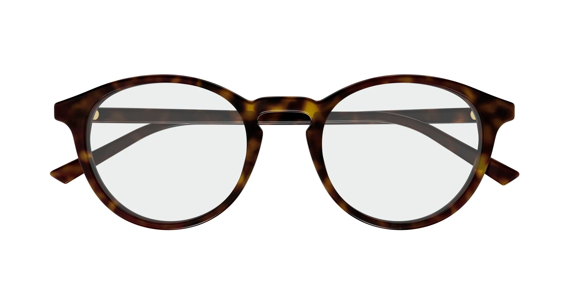 Gucci GG1998O 002 Montature da vista Acetato Havana Trasparente Rotonda - immagine 2
