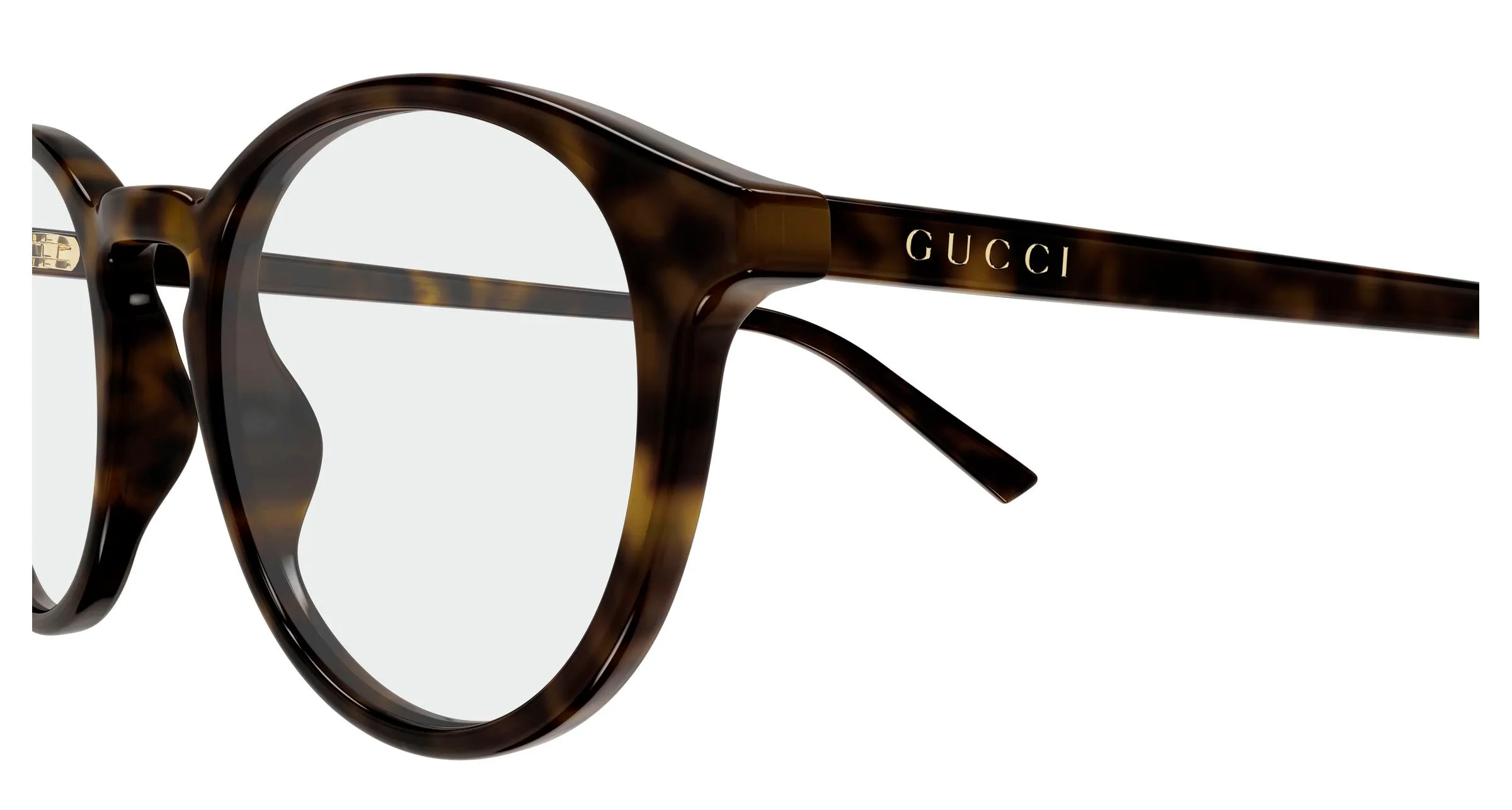 Gucci GG1998O 002 Montature da vista Acetato Havana Trasparente Rotonda - immagine 3