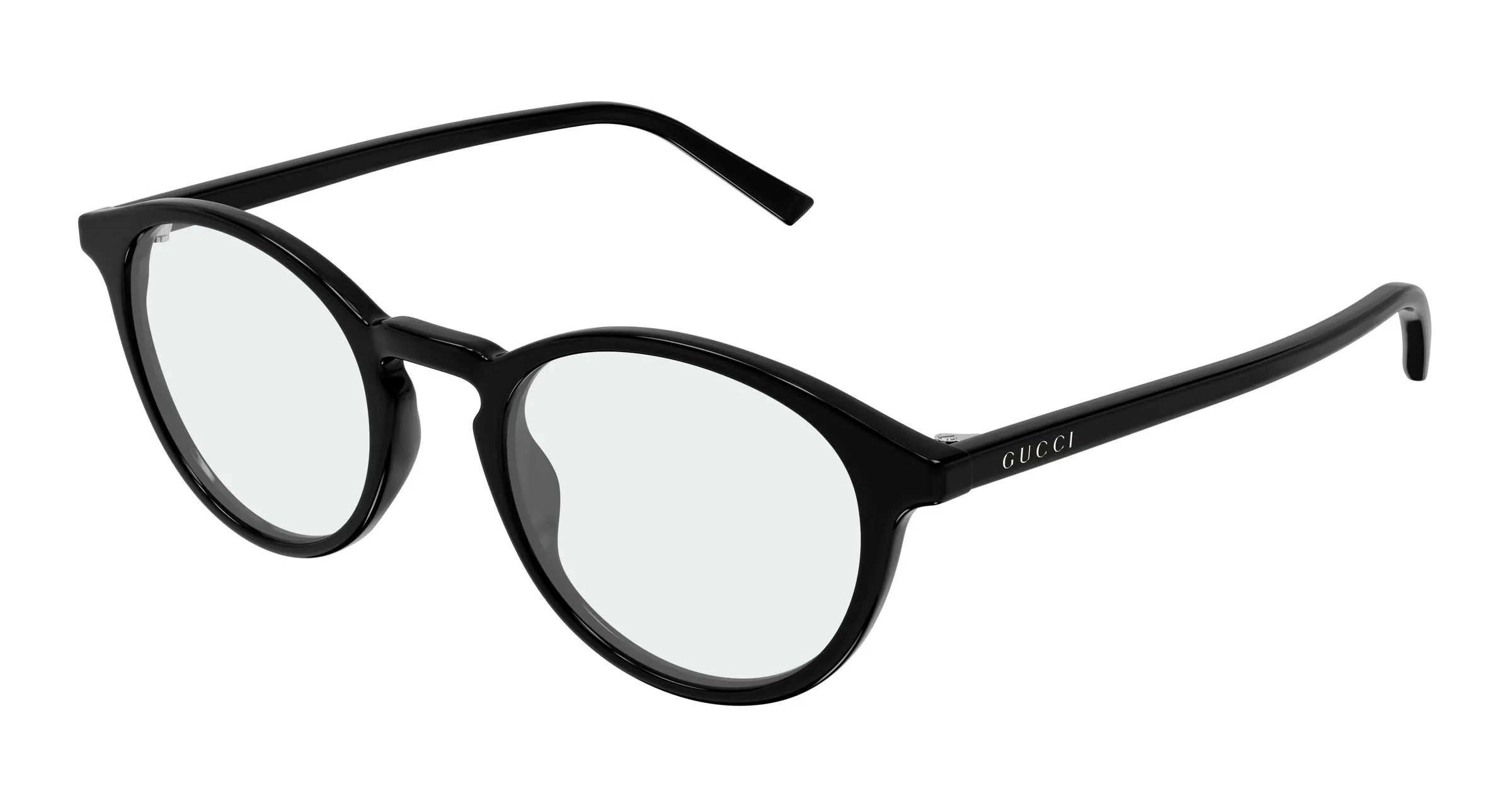 Gucci GG1998O 001 Montature da vista Acetato Nero Trasparente Rotonda - immagine 1