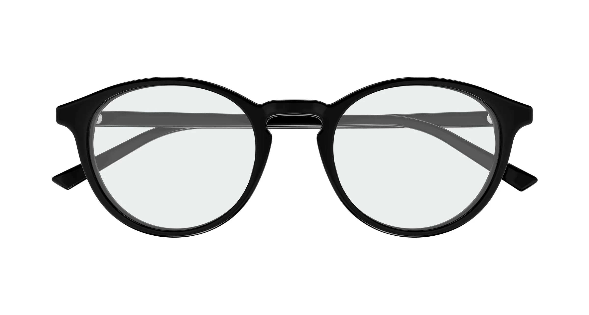 Gucci GG1998O 001 Montature da vista Acetato Nero Trasparente Rotonda - immagine 2