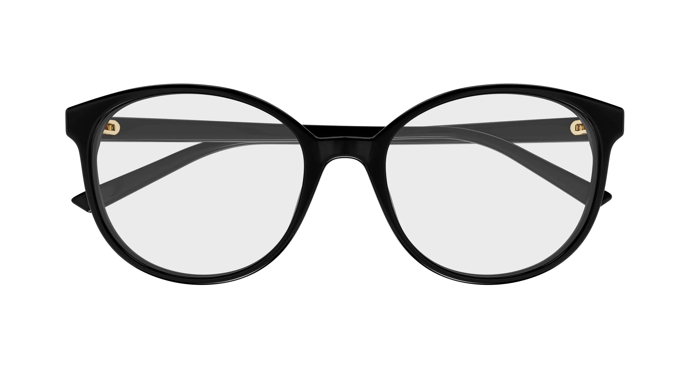 Gucci GG1996O 001 Montature da vista Acetato Nero Trasparente Rotonda - immagine 2