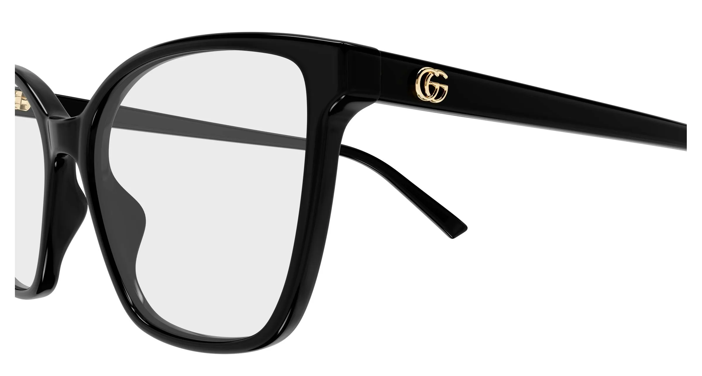 Gucci GG1995O 001 Montature da vista Acetato Nero Trasparente Cat Eye - immagine 3