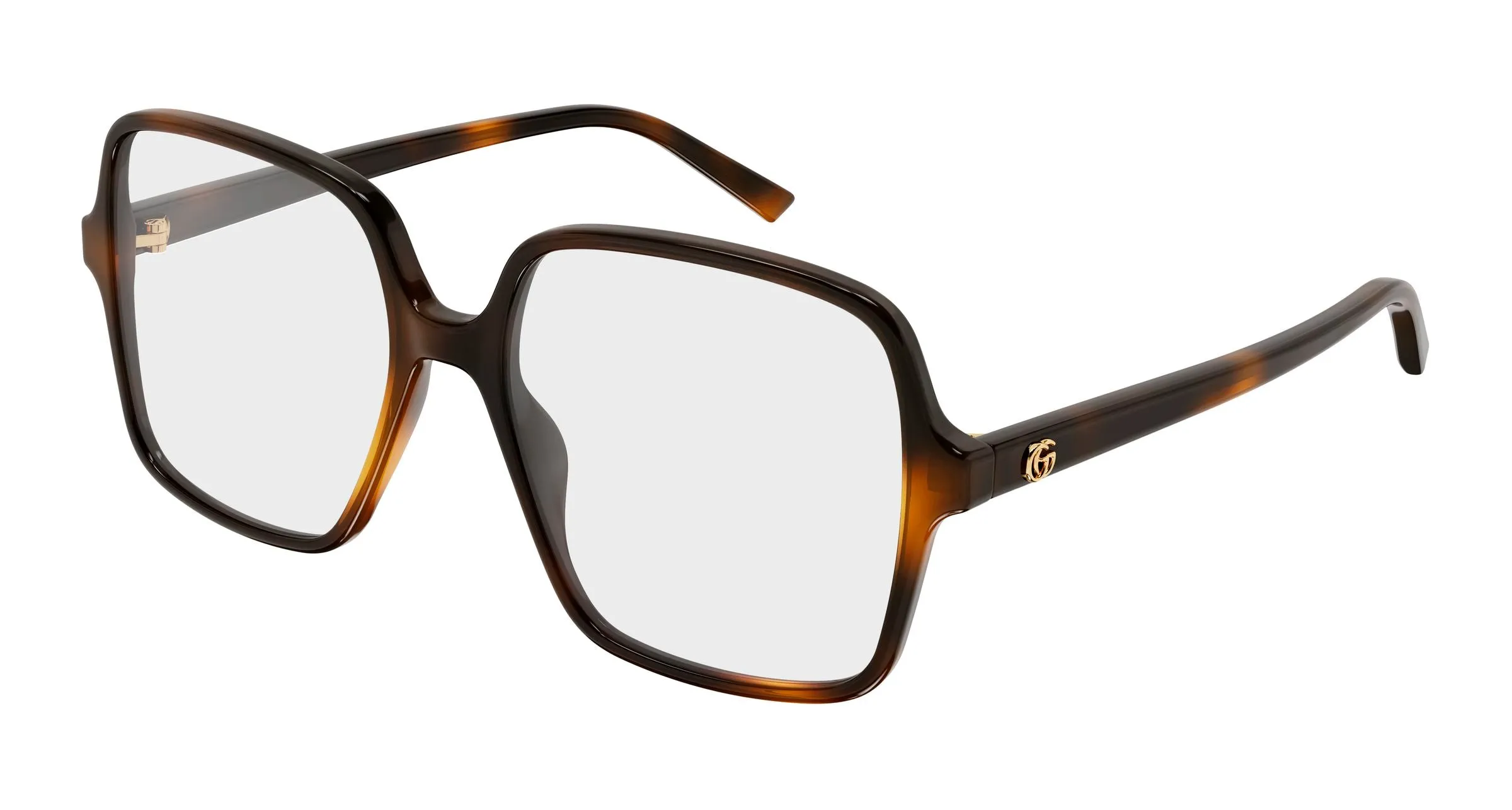 Gucci GG1994O 002 Montature da vista Acetato Havana Trasparente Squadrata - immagine 1