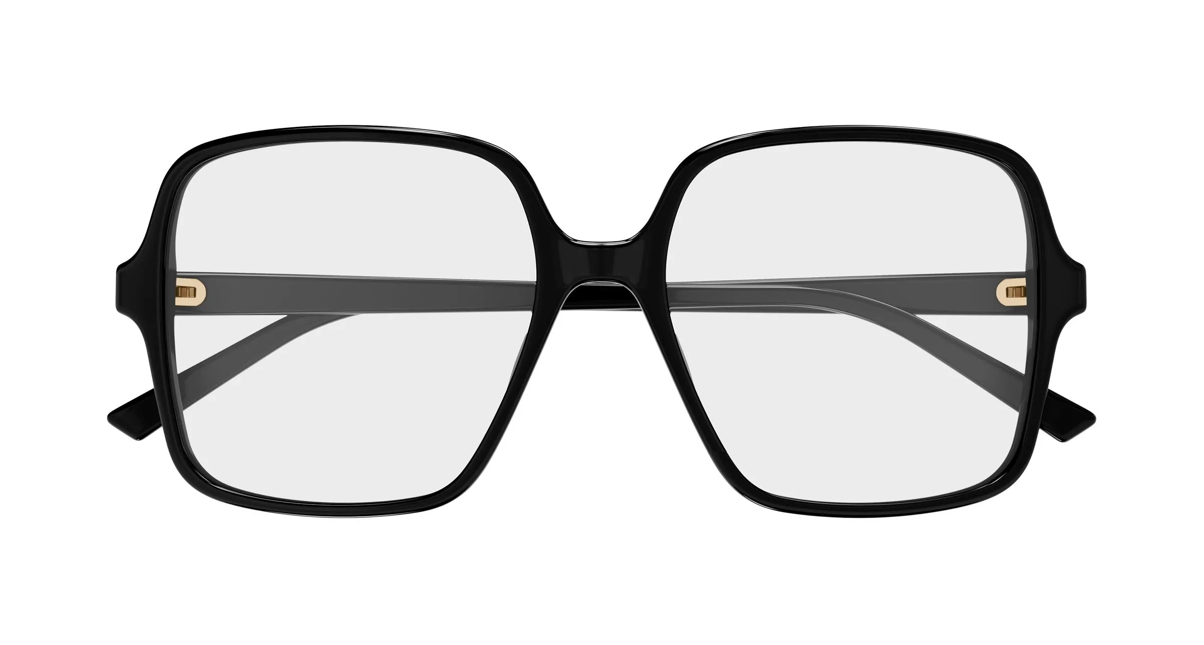 Gucci GG1994O 001 Montature da vista Acetato Nero Trasparente Squadrata - immagine 2