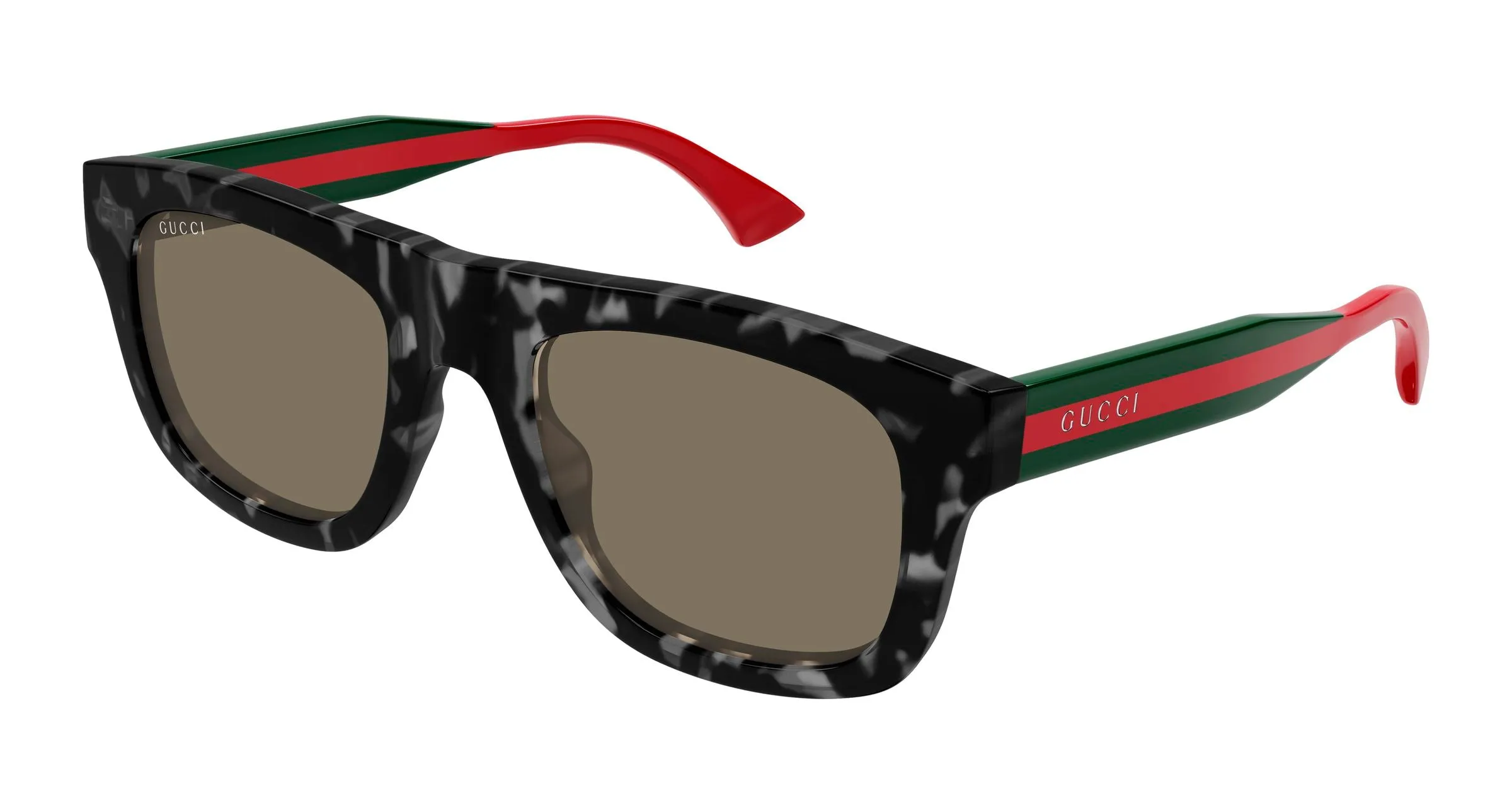 Gucci GG1991S 002 Occhiali da sole Acetato Havana Marrone Squadrata - immagine 1