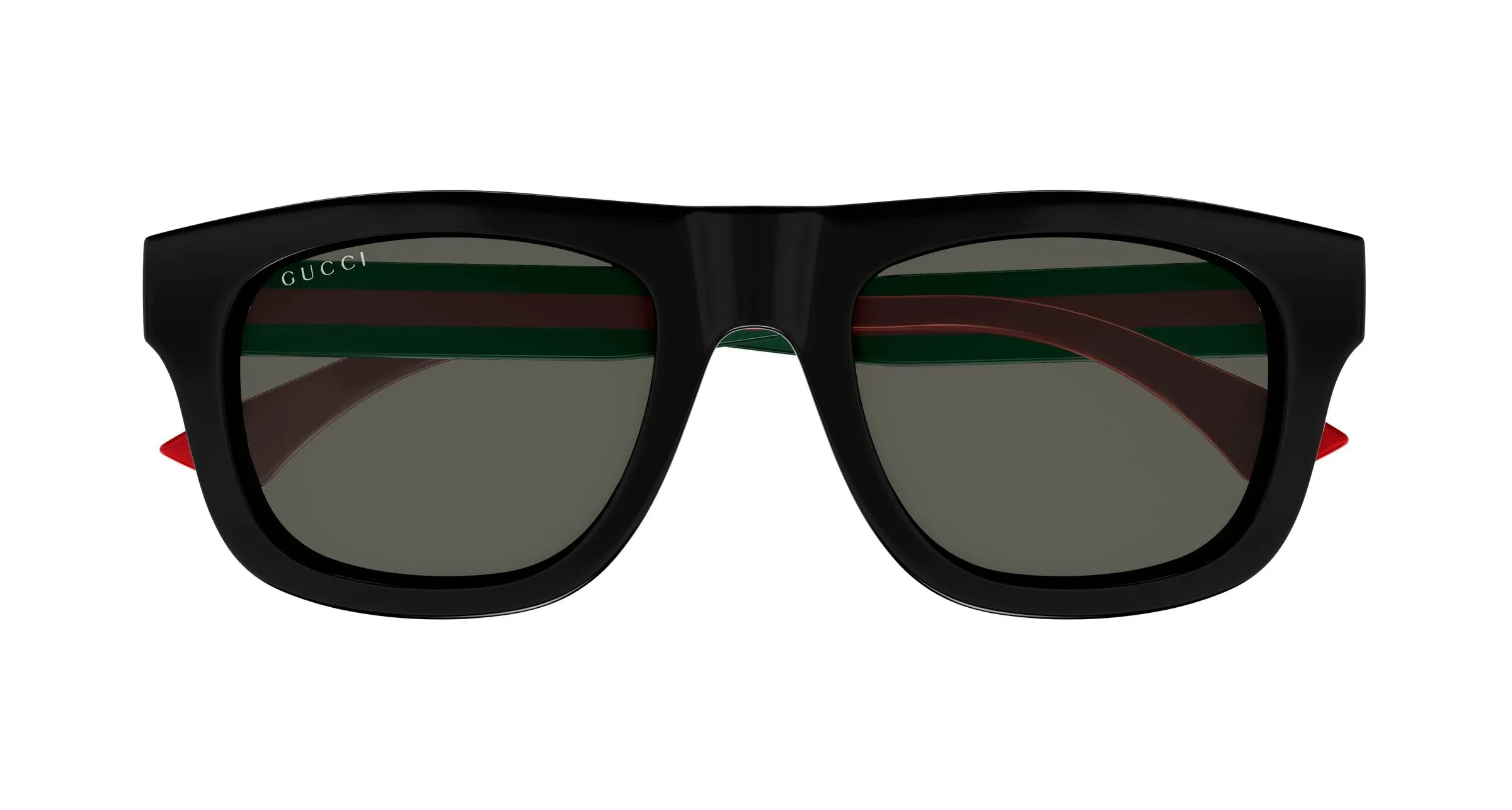 Gucci GG1991S 001 Occhiali da sole Acetato Nero Grigio Squadrata - immagine 2