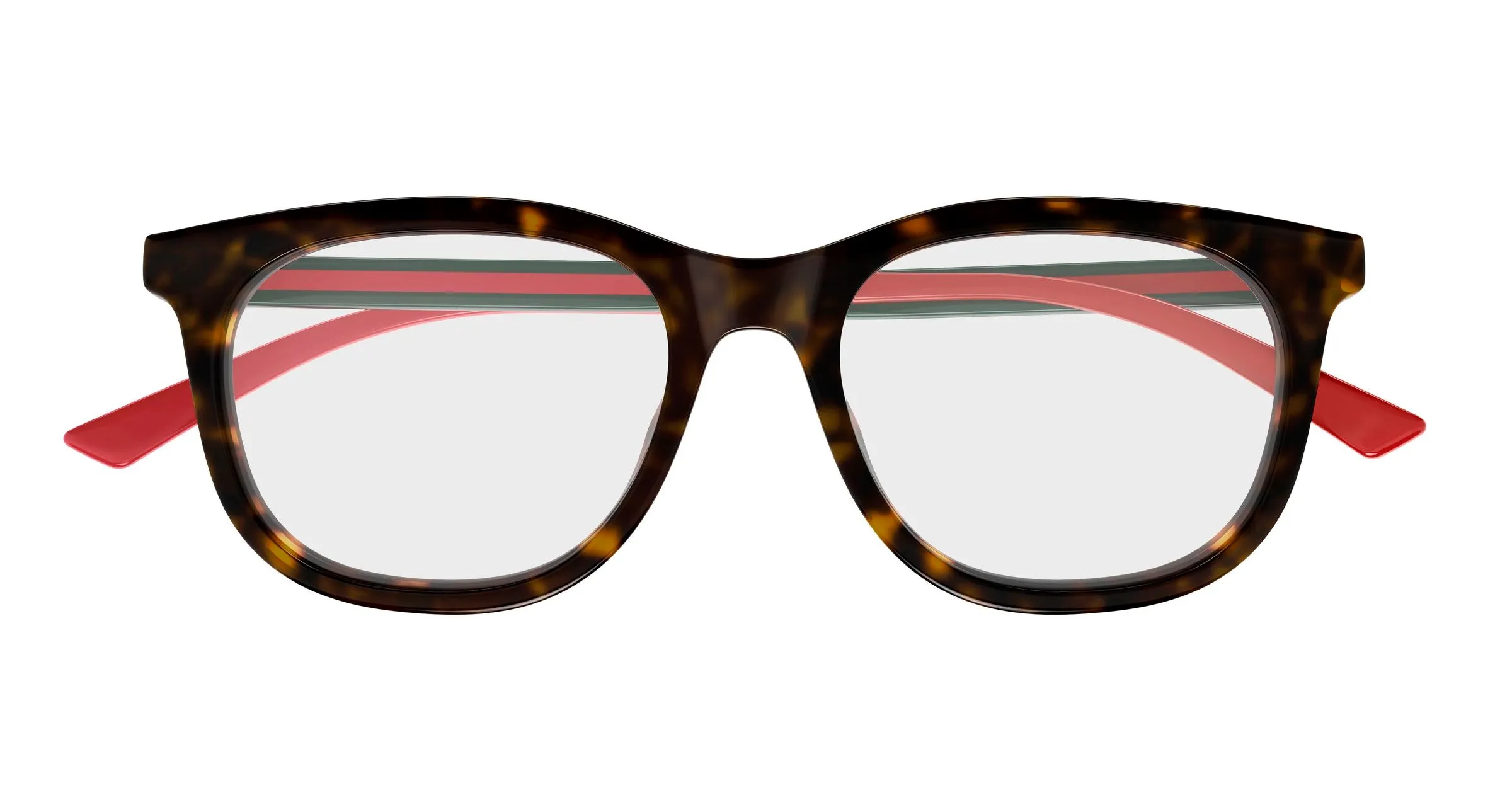 Gucci GG1990O 006 Montature da vista Acetato Havana Trasparente Squadrata - immagine 2