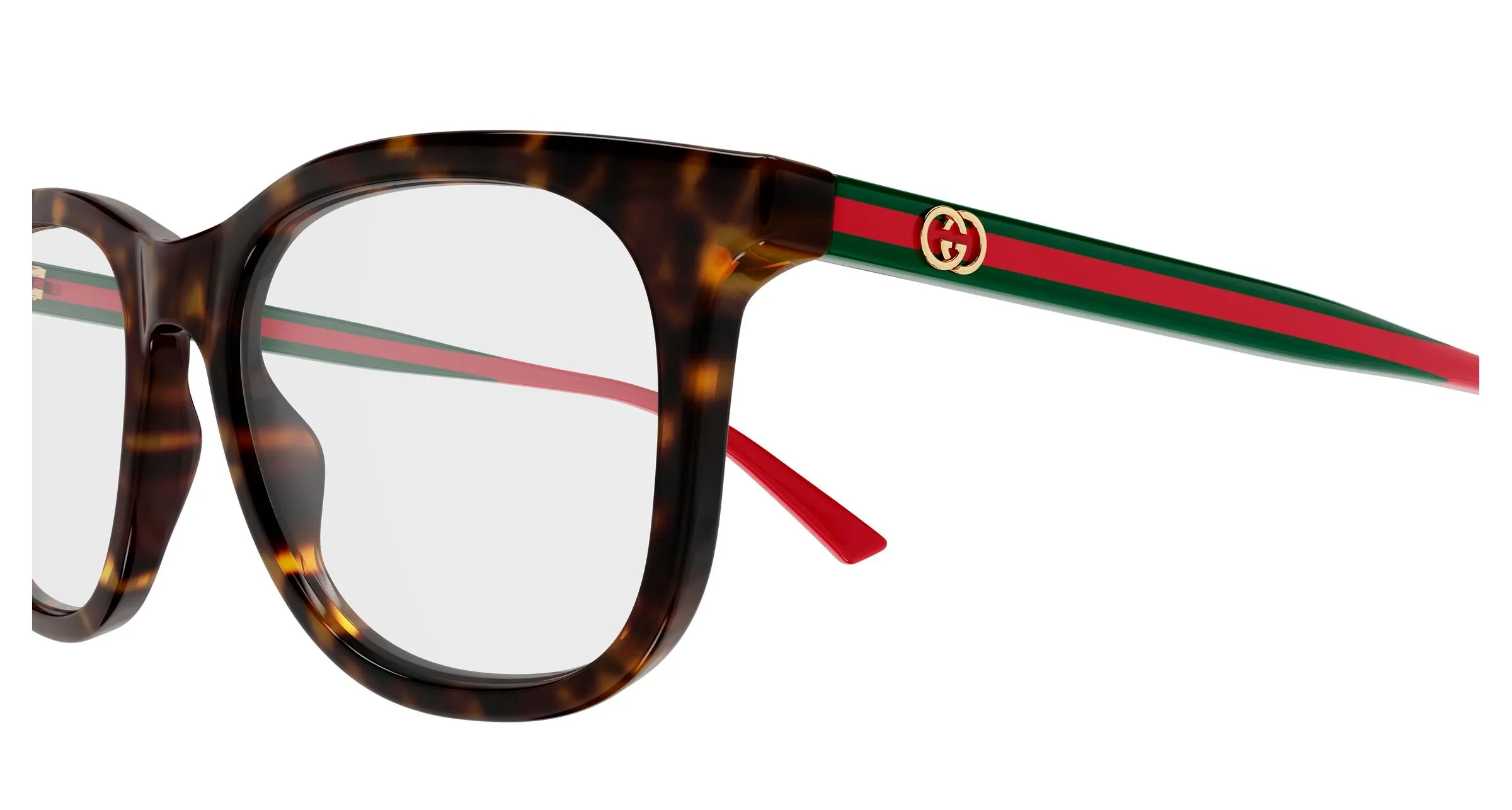 Gucci GG1990O 006 Montature da vista Acetato Havana Trasparente Squadrata - immagine 3