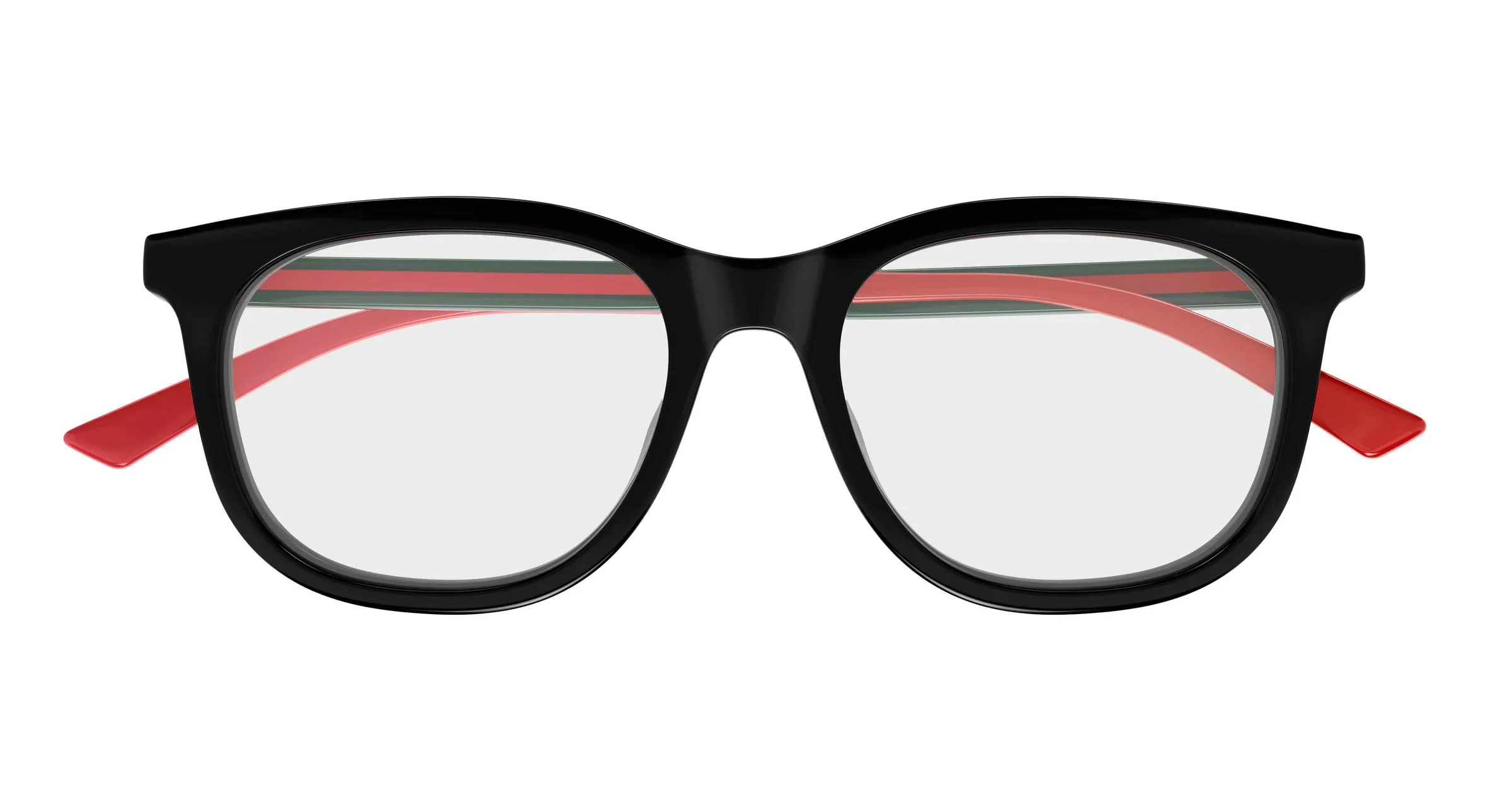 Gucci GG1990O 005 Montature da vista Acetato Nero Trasparente Squadrata - immagine 2