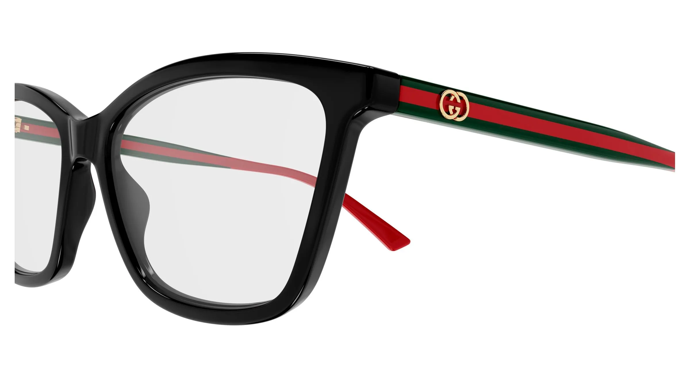 Gucci GG1989O 001 Montature da vista Acetato Nero Trasparente Cat Eye - immagine 3