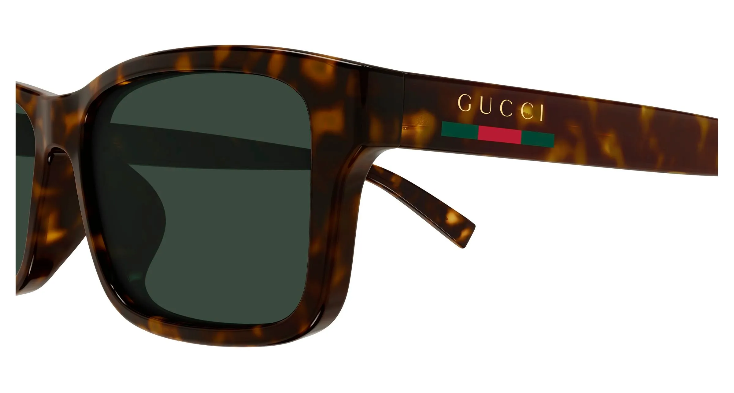 Gucci GG1986SA 002 Occhiali da sole Iniettato Havana Verde Squadrata - immagine 3