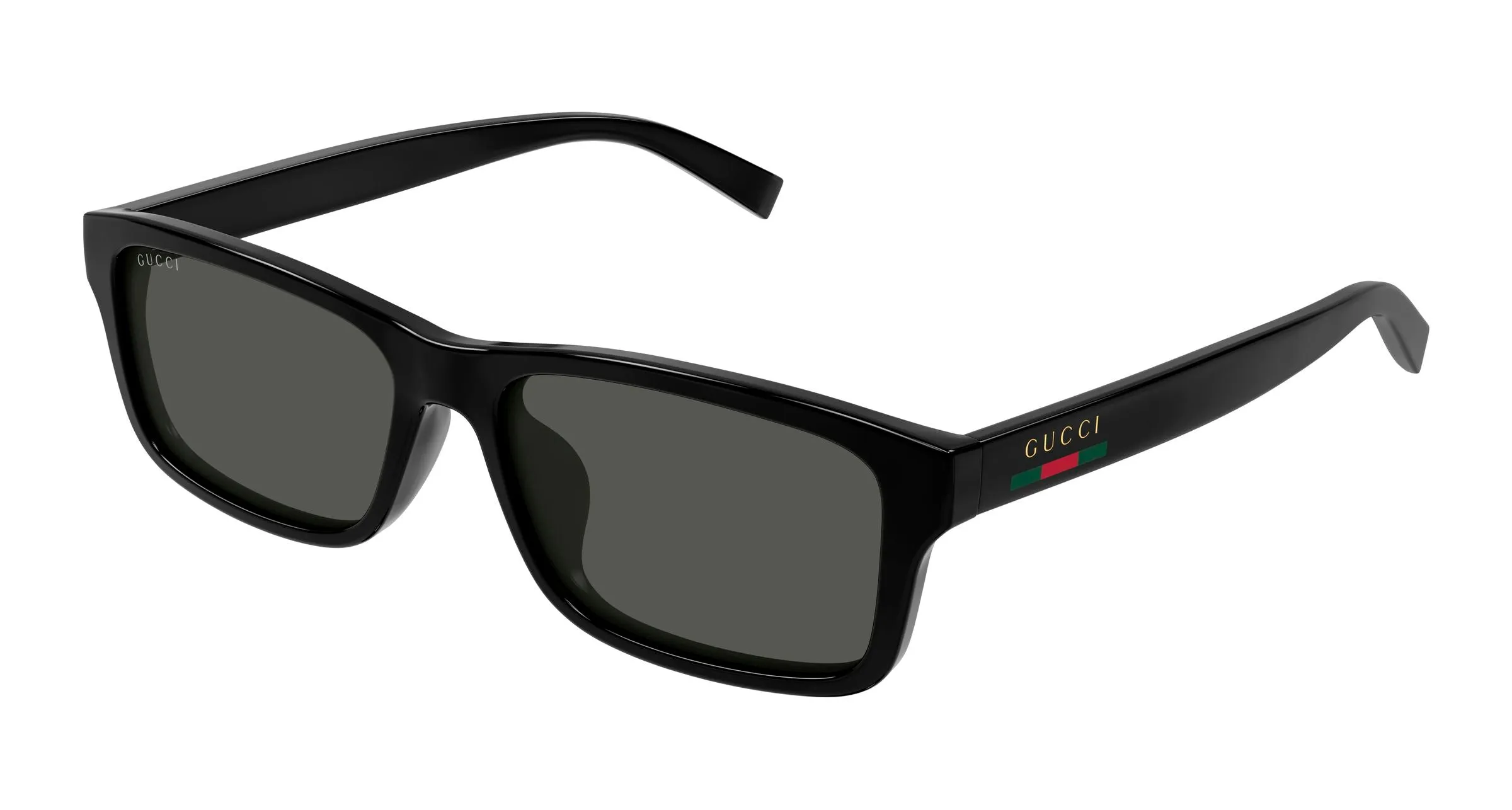 Gucci GG1986SA 001 Occhiali da sole Iniettato Nero Grigio Squadrata - immagine 1