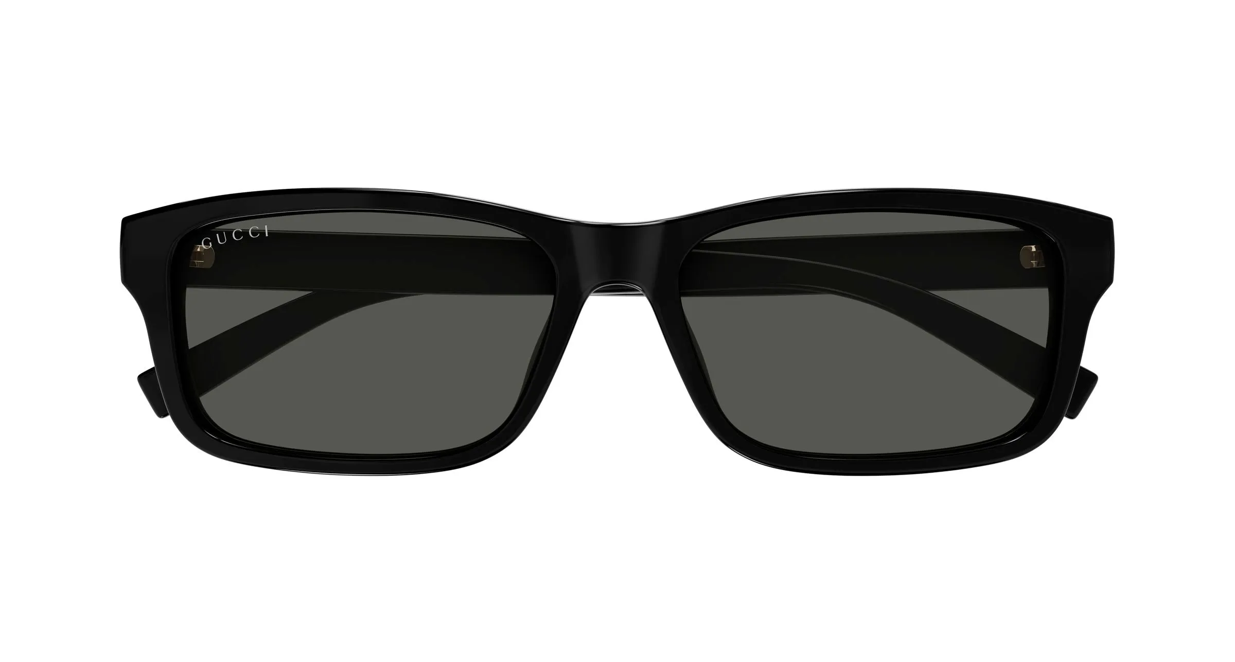 Gucci GG1986SA 001 Occhiali da sole Iniettato Nero Grigio Squadrata - immagine 2