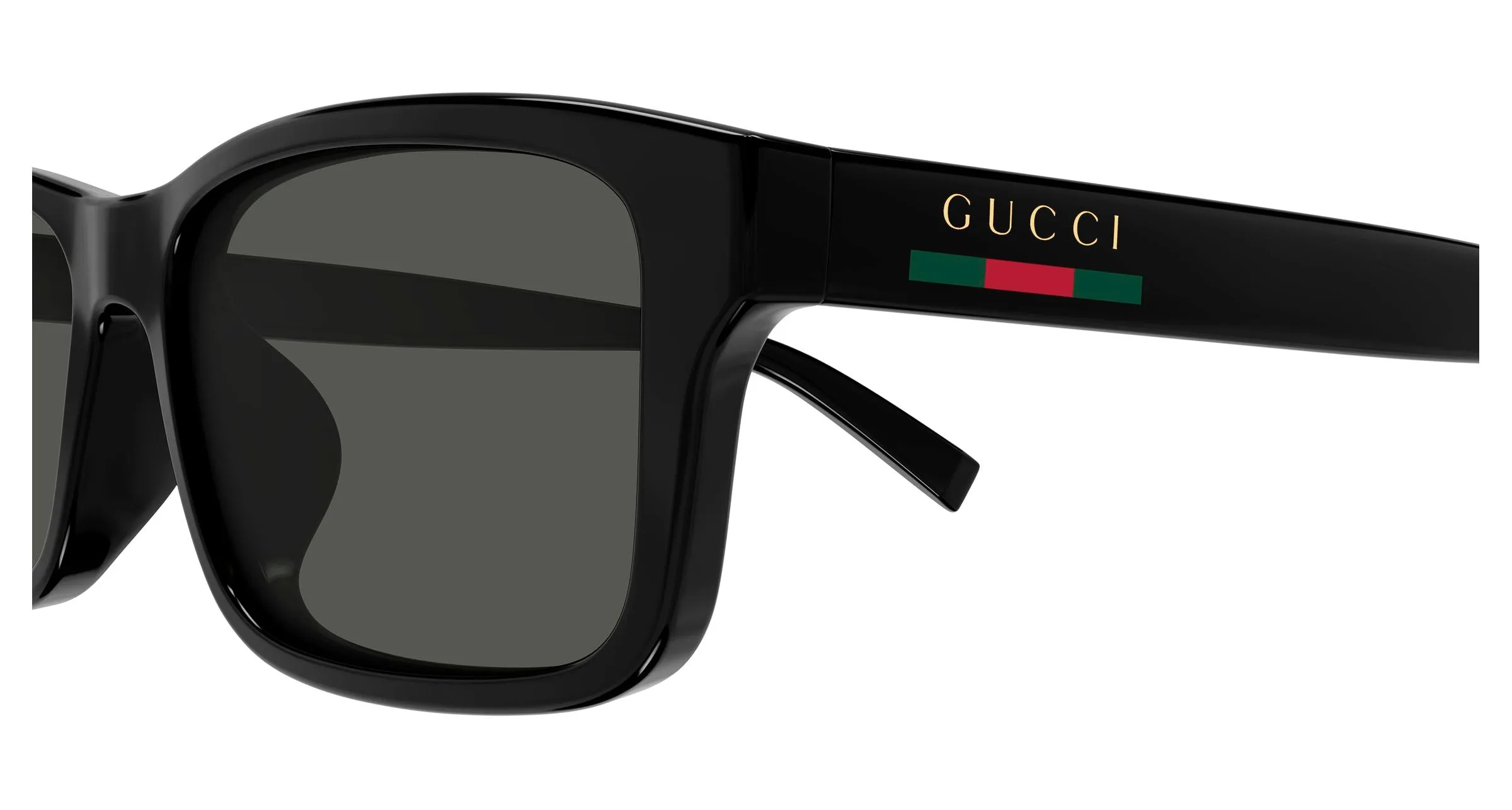 Gucci GG1986SA 001 Occhiali da sole Iniettato Nero Grigio Squadrata - immagine 3