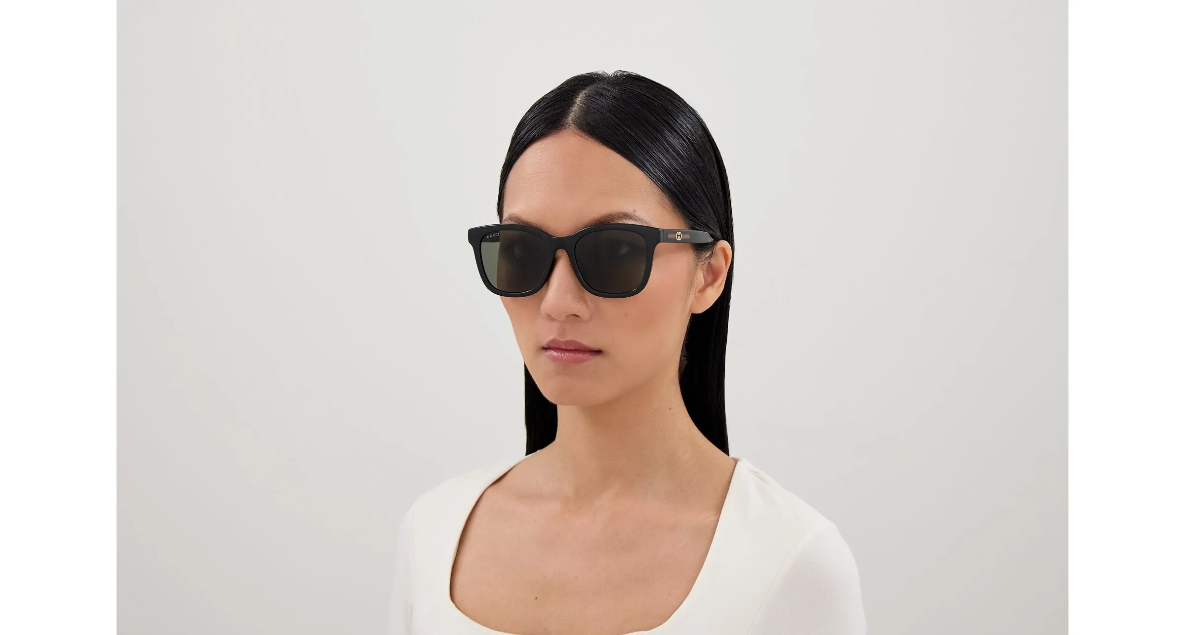 Gucci GG1984SK 001 Occhiali da sole Iniettato Nero Grigio Rotonda - immagine 4