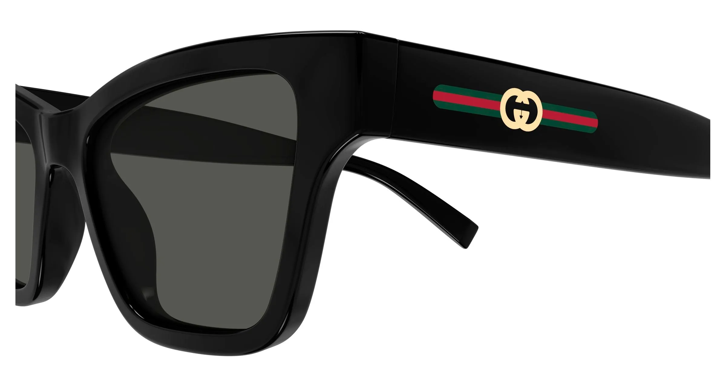 Gucci GG1982S 001 Occhiali da sole Iniettato Nero Grigio Cat Eye - immagine 3