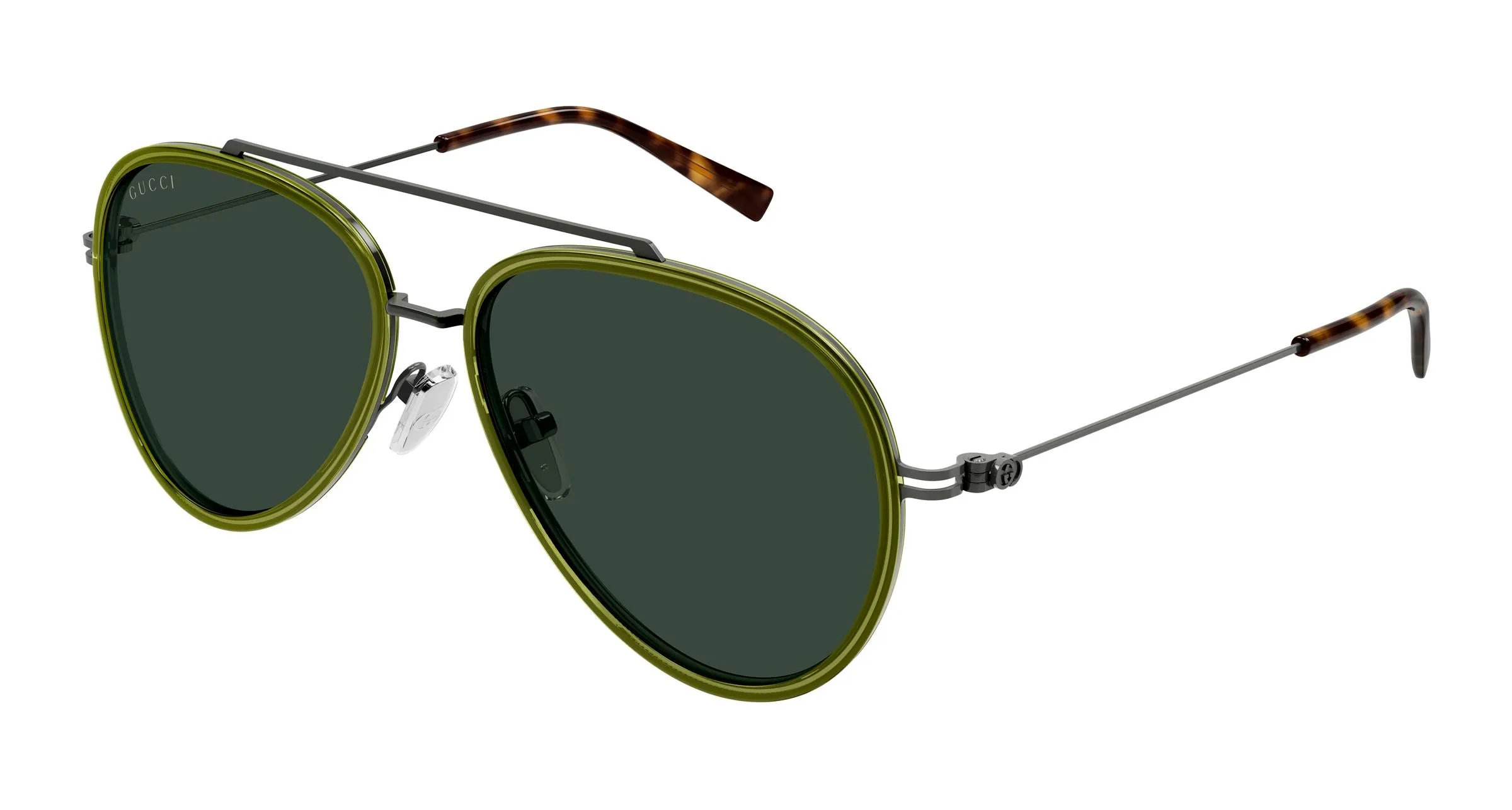 Gucci GG1981S 004 Occhiali da sole Iniettato Verde Verde Pilot - immagine 1
