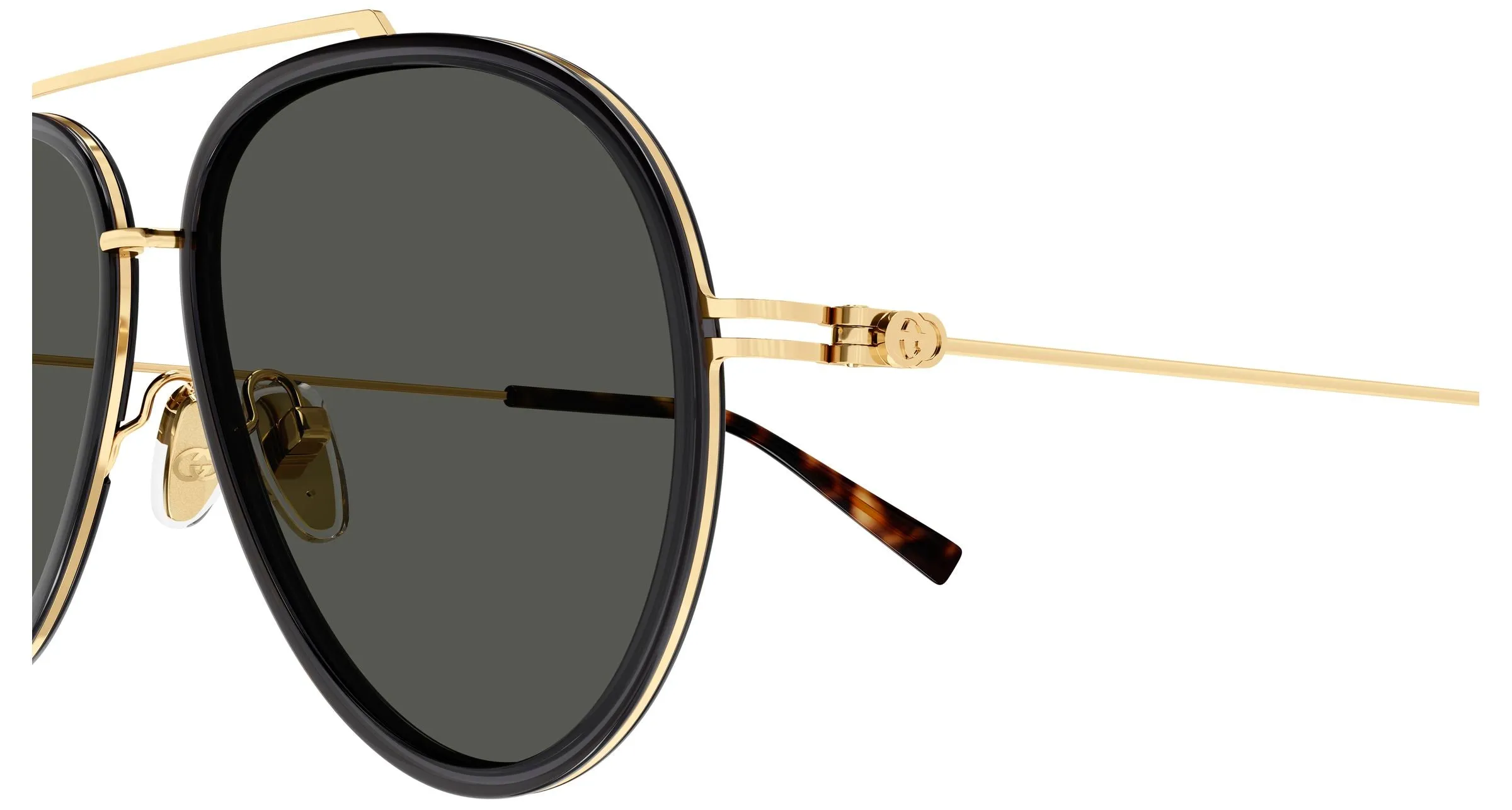 Gucci GG1981S 001 Occhiali da sole Iniettato Grigio Grigio Pilot - immagine 3